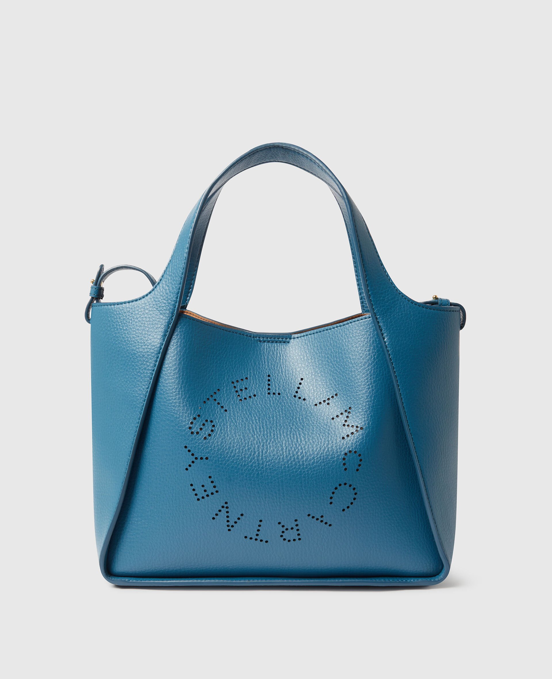 Logo Crossbody Tote Bag-Blue-medium