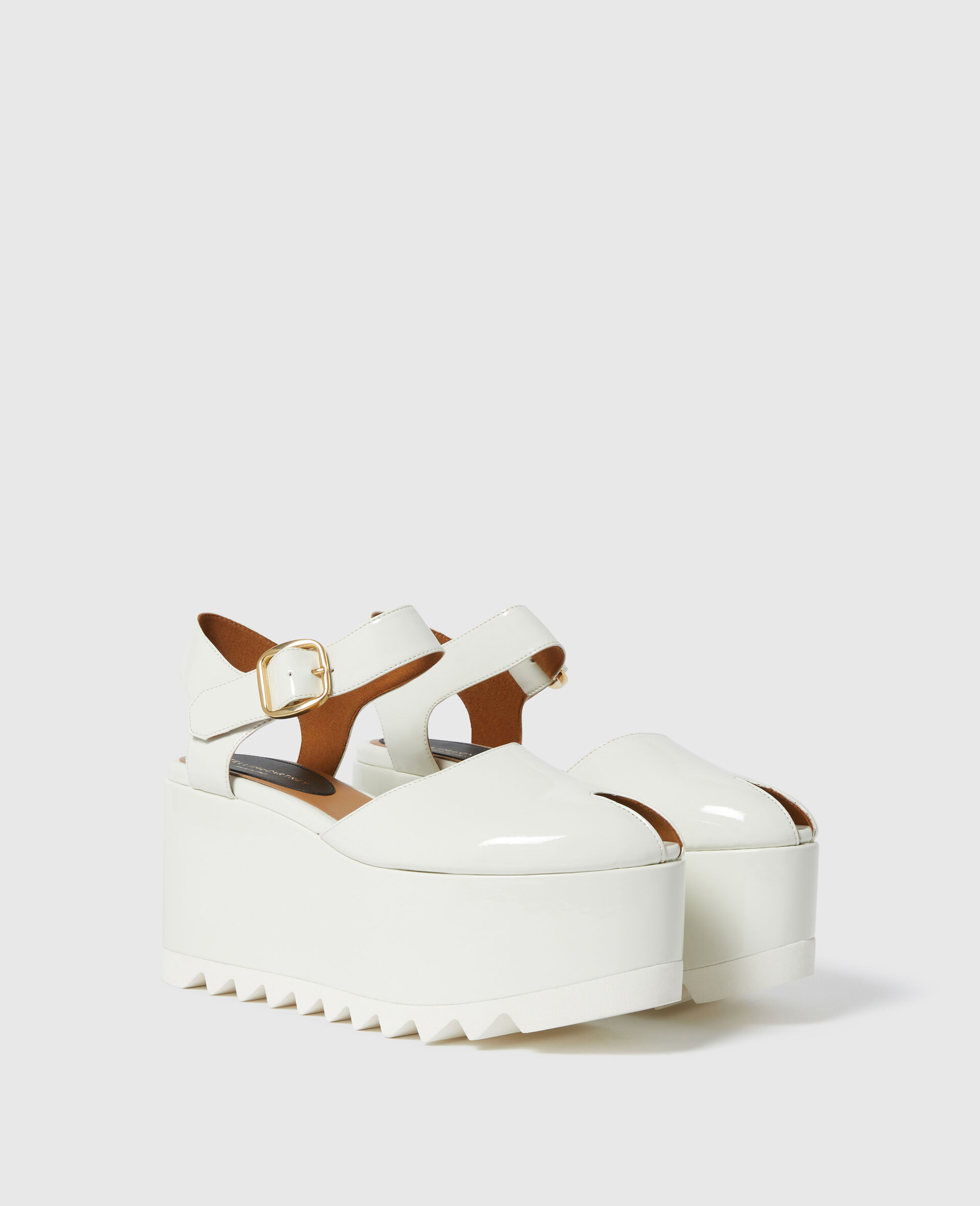 Elyse Patent Platform Sandals-White-medium Elyse Patent Platform Sandals-White-medium