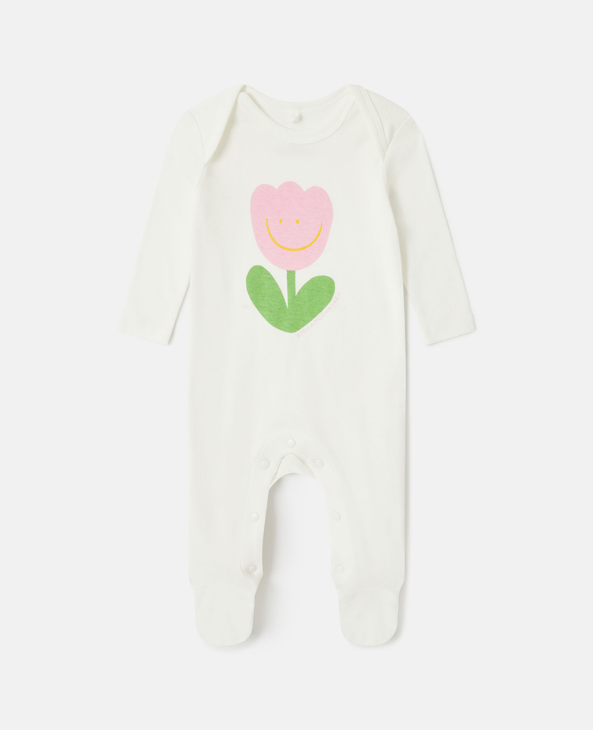 Floral Graphic Hat And Romper Set-White-medium