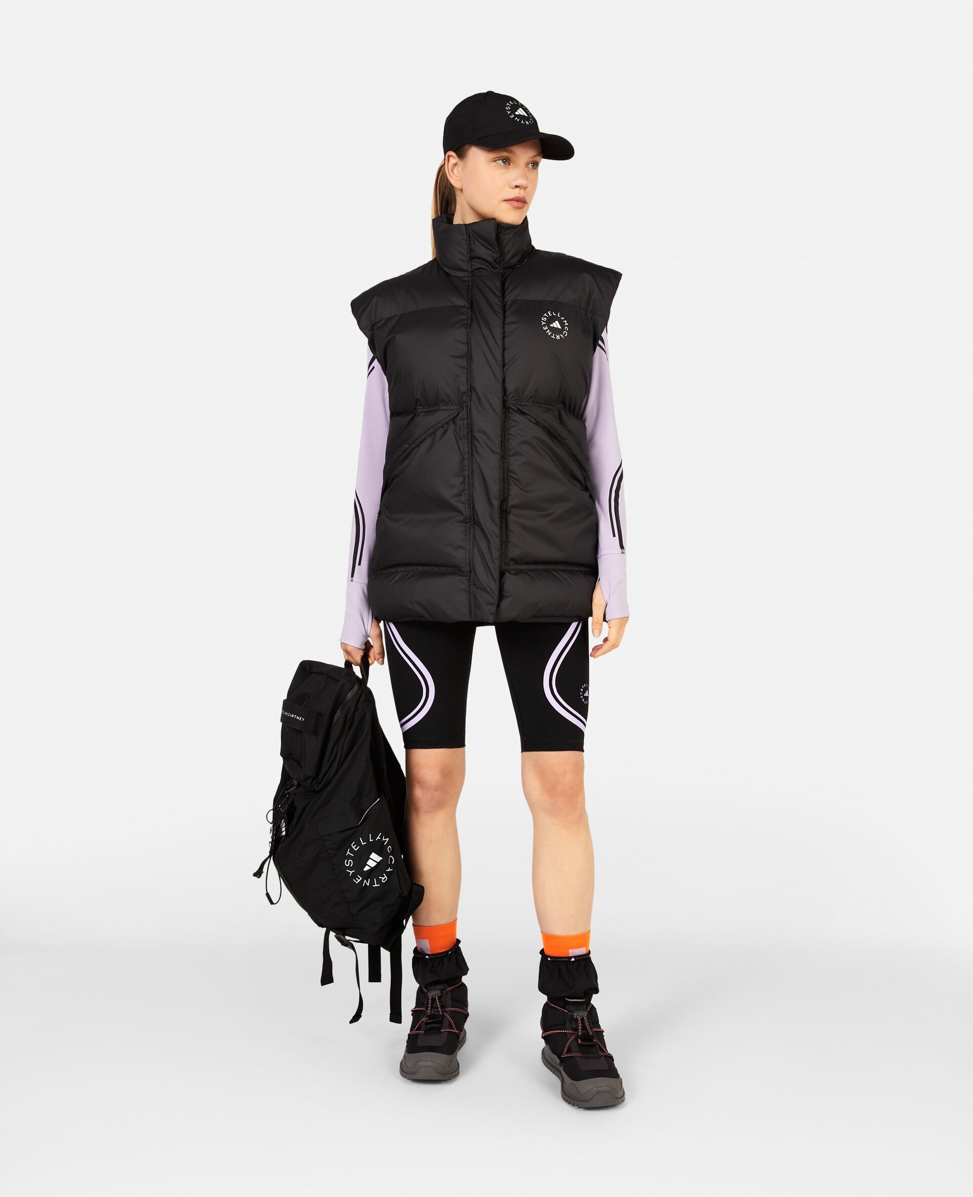 TrueNature Padded Gilet-Black-model TrueNature Padded Gilet-Black-model