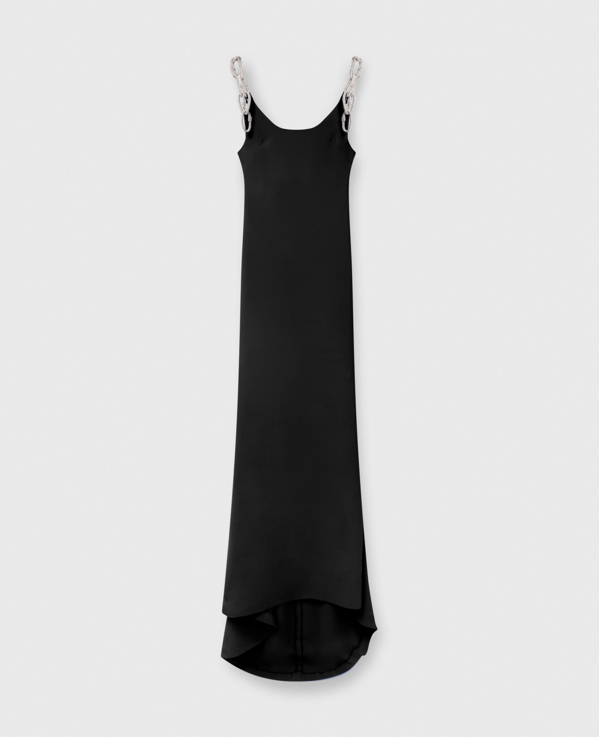 Crystal Chain Straps Dress-Black-large image number 0