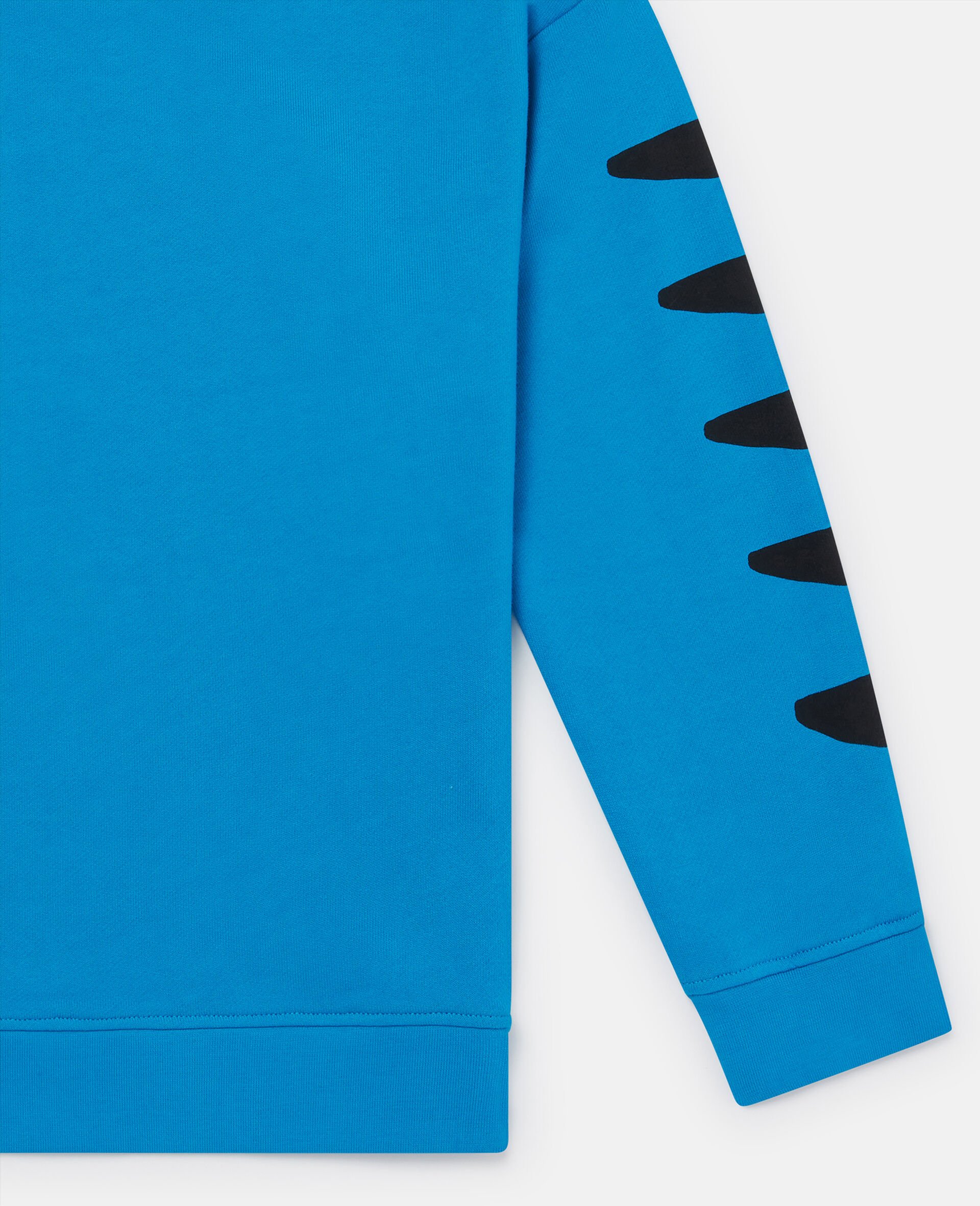 Cat Graphic Sweatshirt-Blue-large image number 3