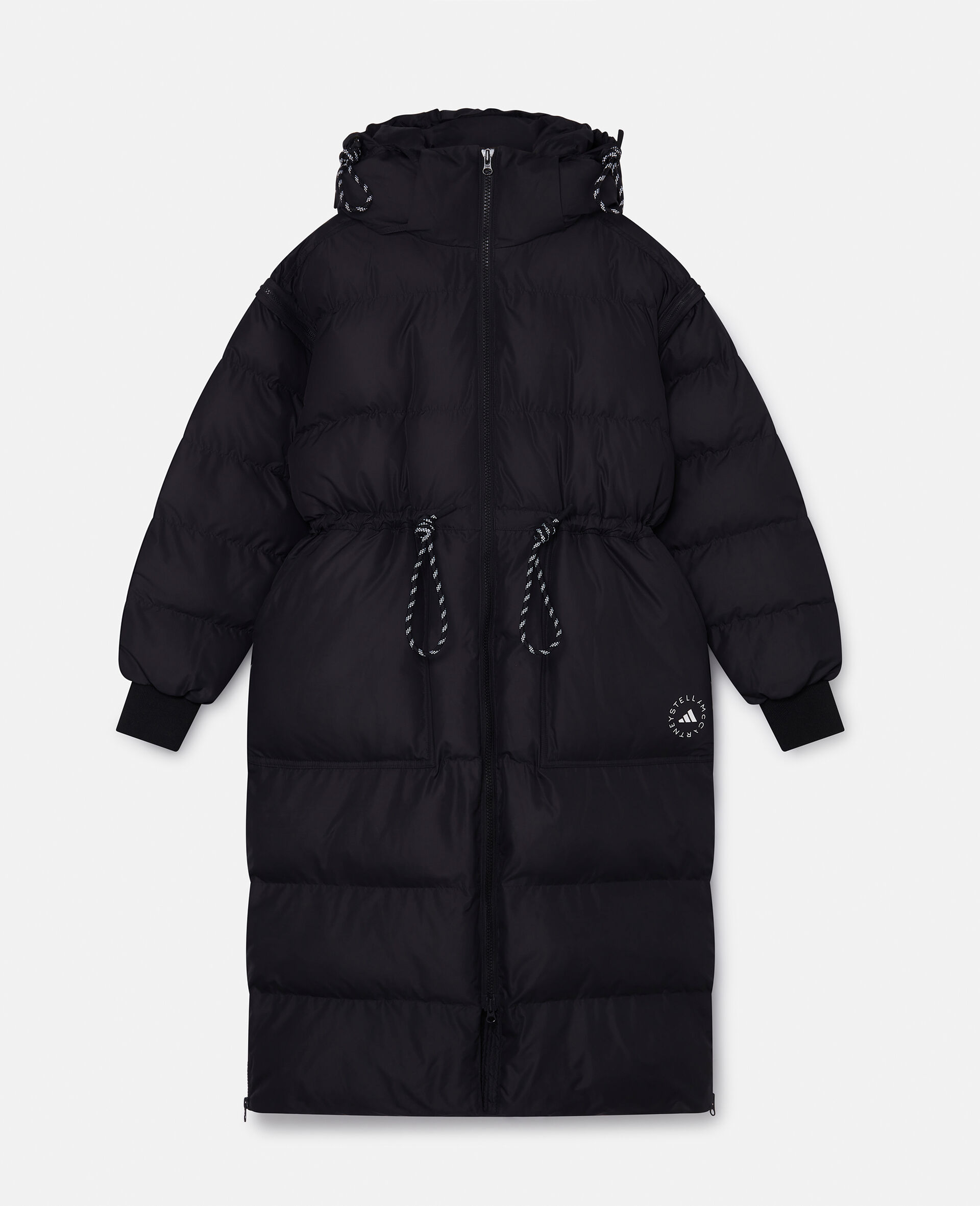 TrueCasuals Long  Padded Coat-Black-medium
