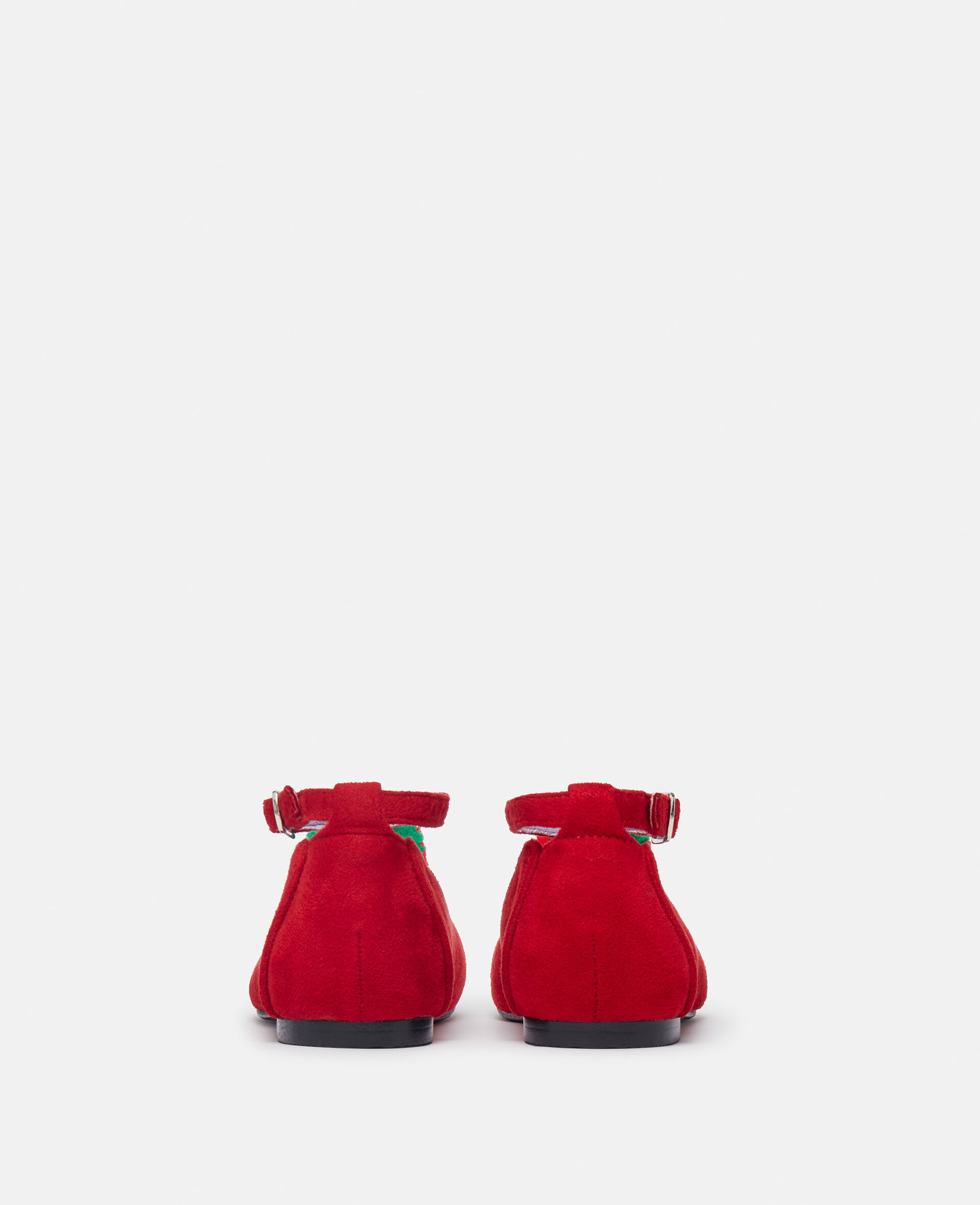 Fluffy Fruit Tassel Ballet Flats -Red-large Fluffy Fruit Tassel Ballet Flats -Red-large image number 2
