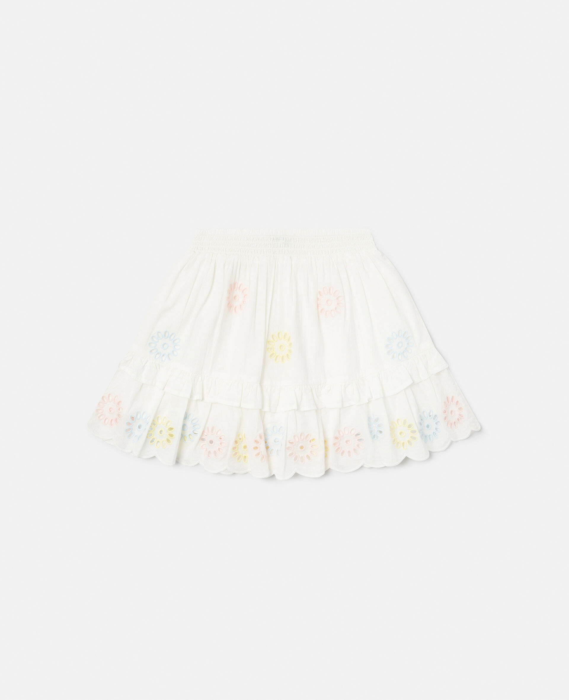 Flower Crochet Flared Skirt-Pink-large image number 2