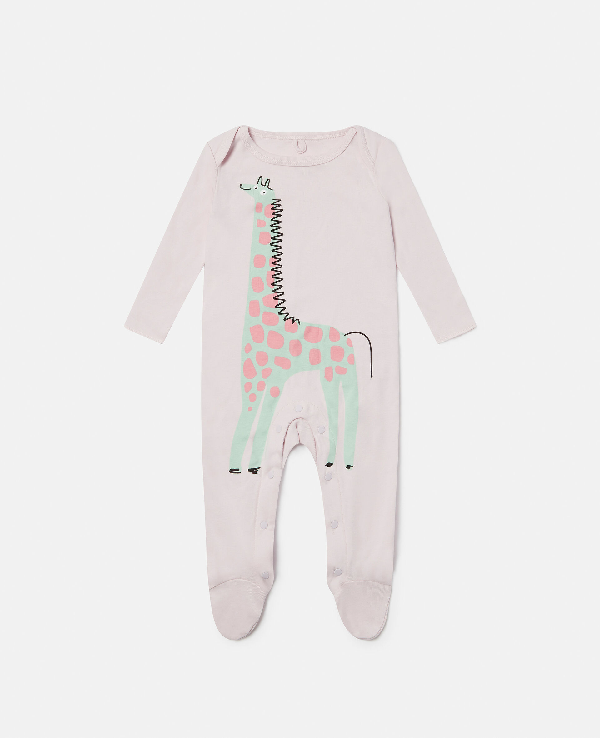 Animal Doodle Print Bib Set-Pink-large image number 1