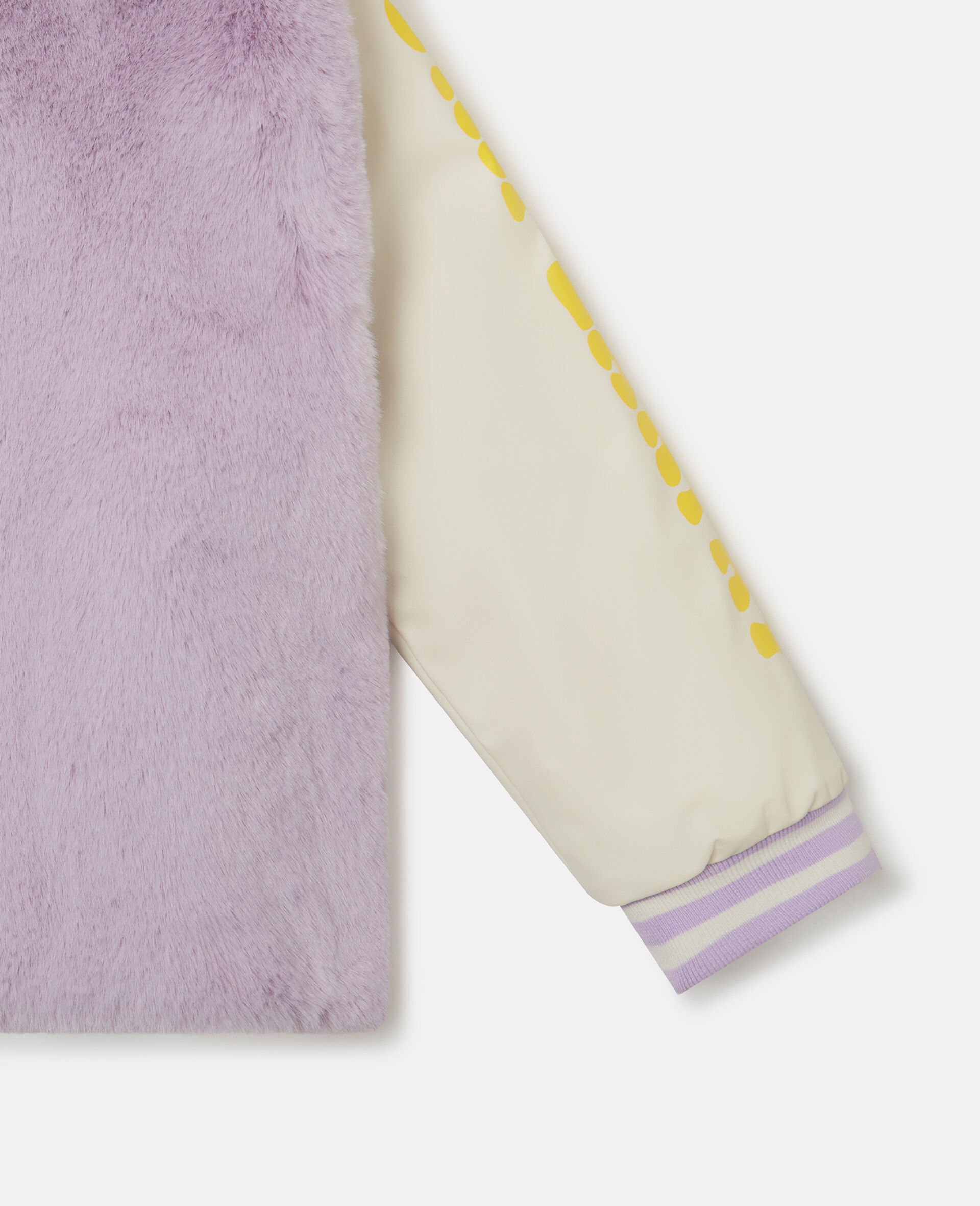 Earth Friends图形泰迪绒夹克-Purple-large image number 3