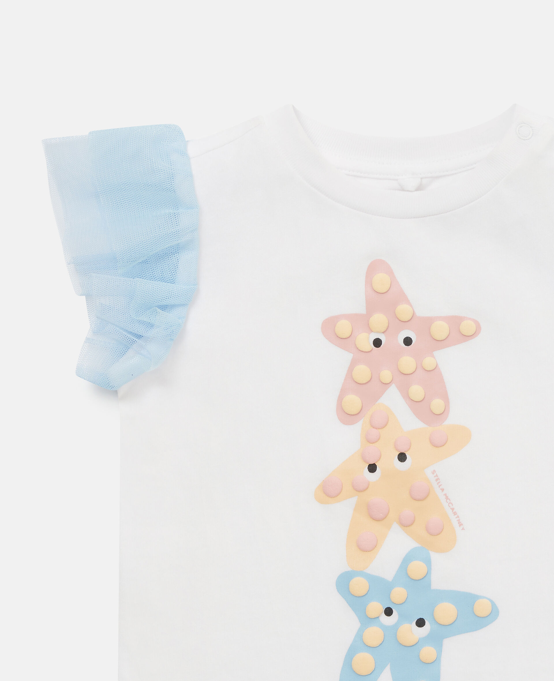 Stacked Starfish Graphic T-Shirt-White-medium
