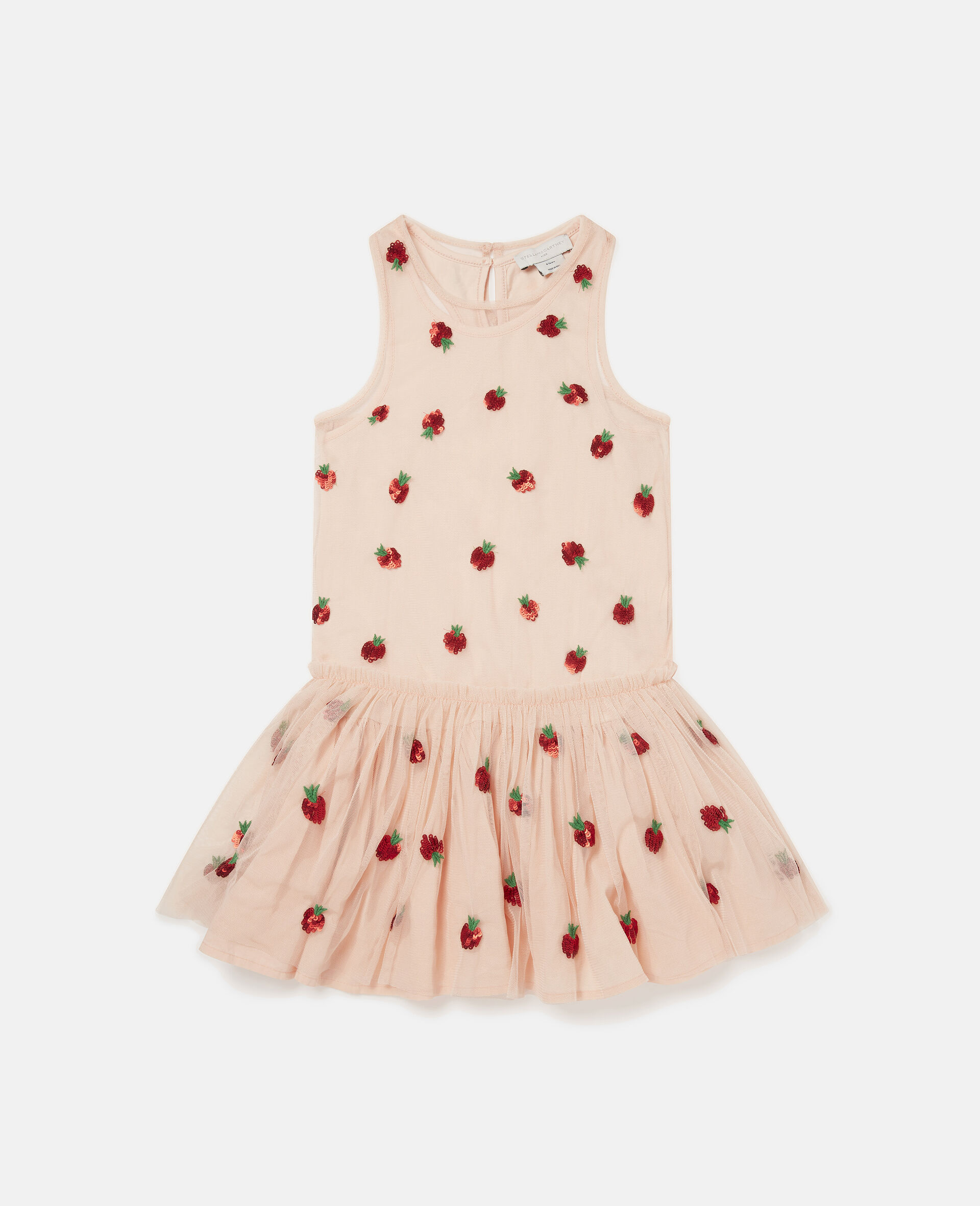 Sequin Strawberry Tulle Dress-Pink-large image number 0