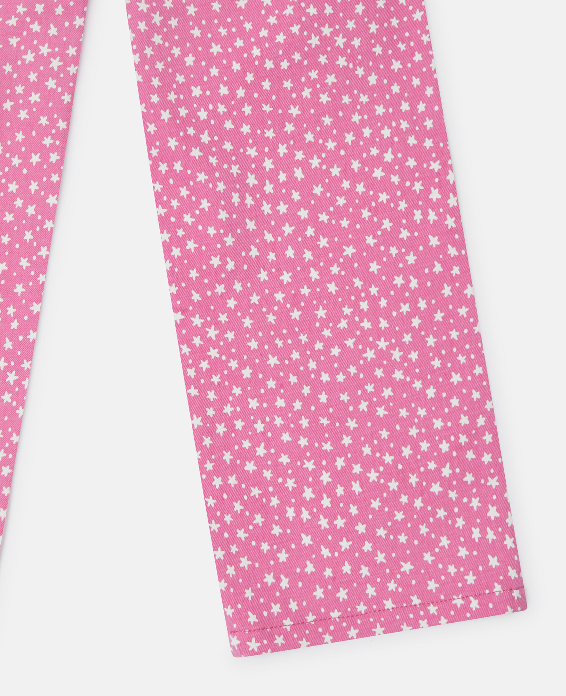 Star Print Straight-Leg Denim Jeans-Pink-large image number 3