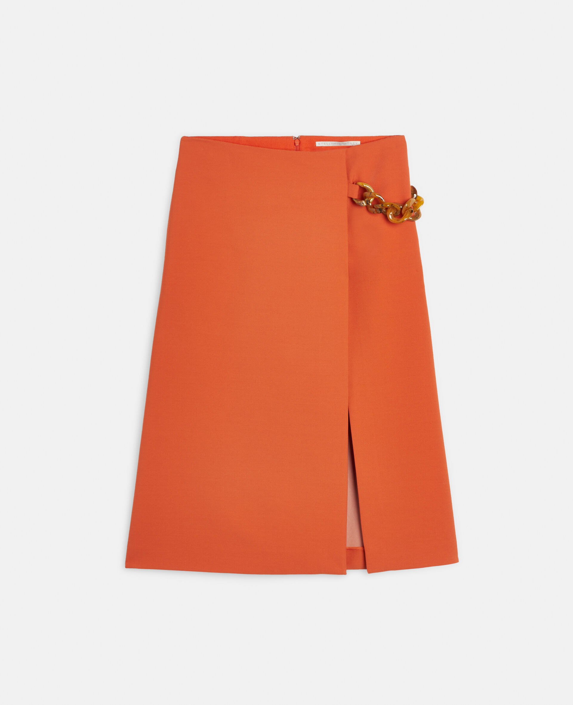 Falabella Chain Midi Skirt-Orange-large