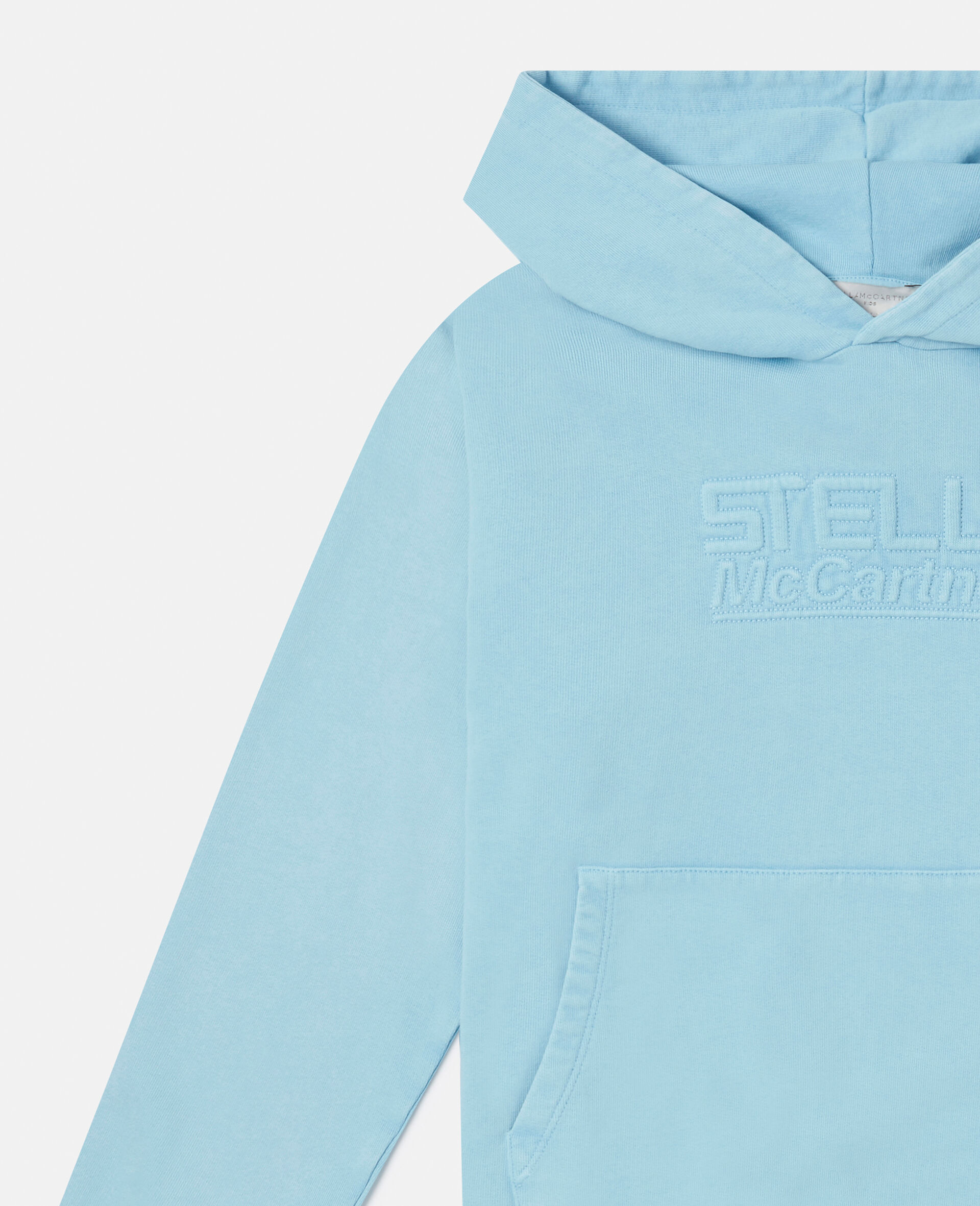 Stella Logo Active Embroidery Oversized Hoodie-Blue-large image number 1
