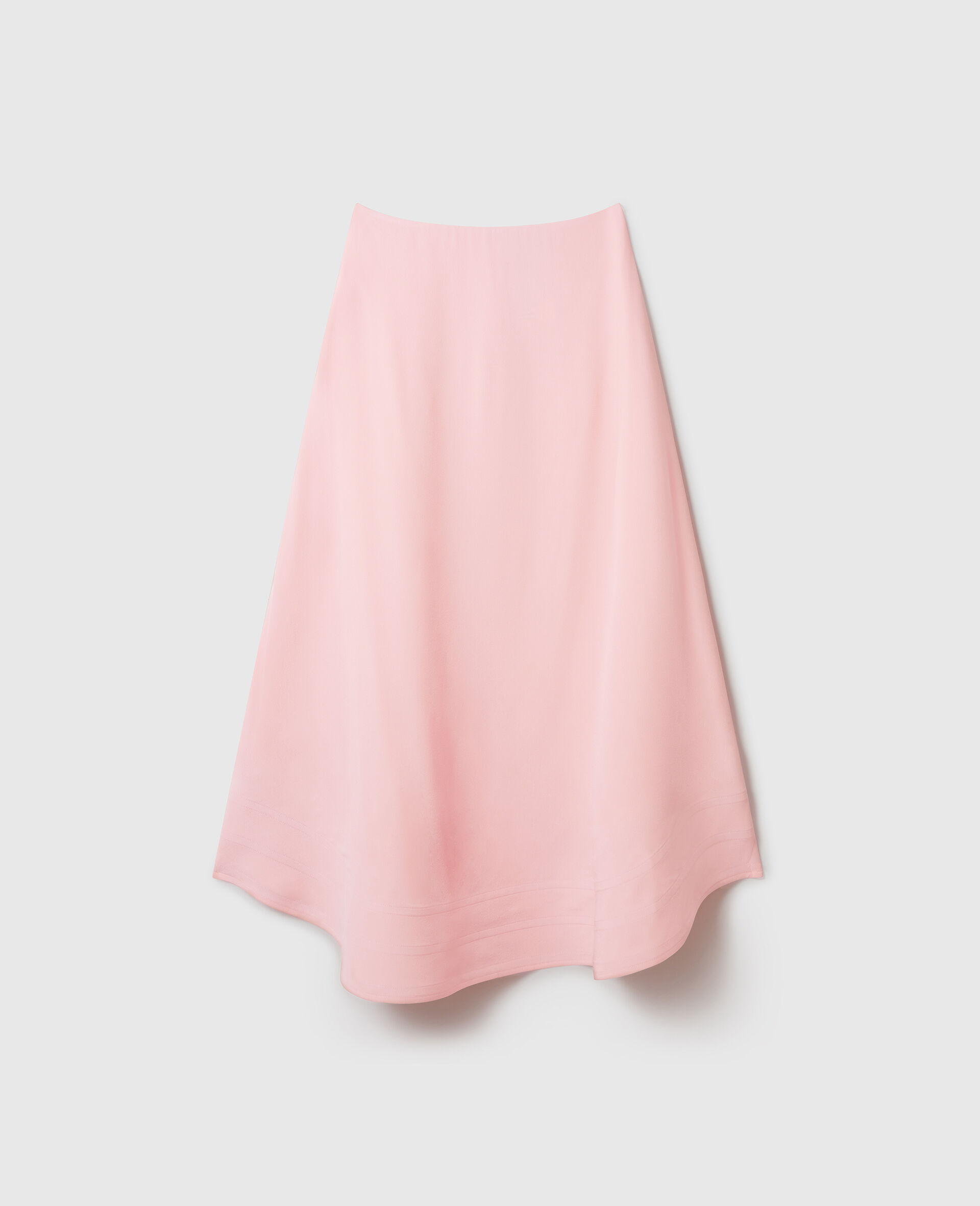Silk Midi Skirt-Pink-medium