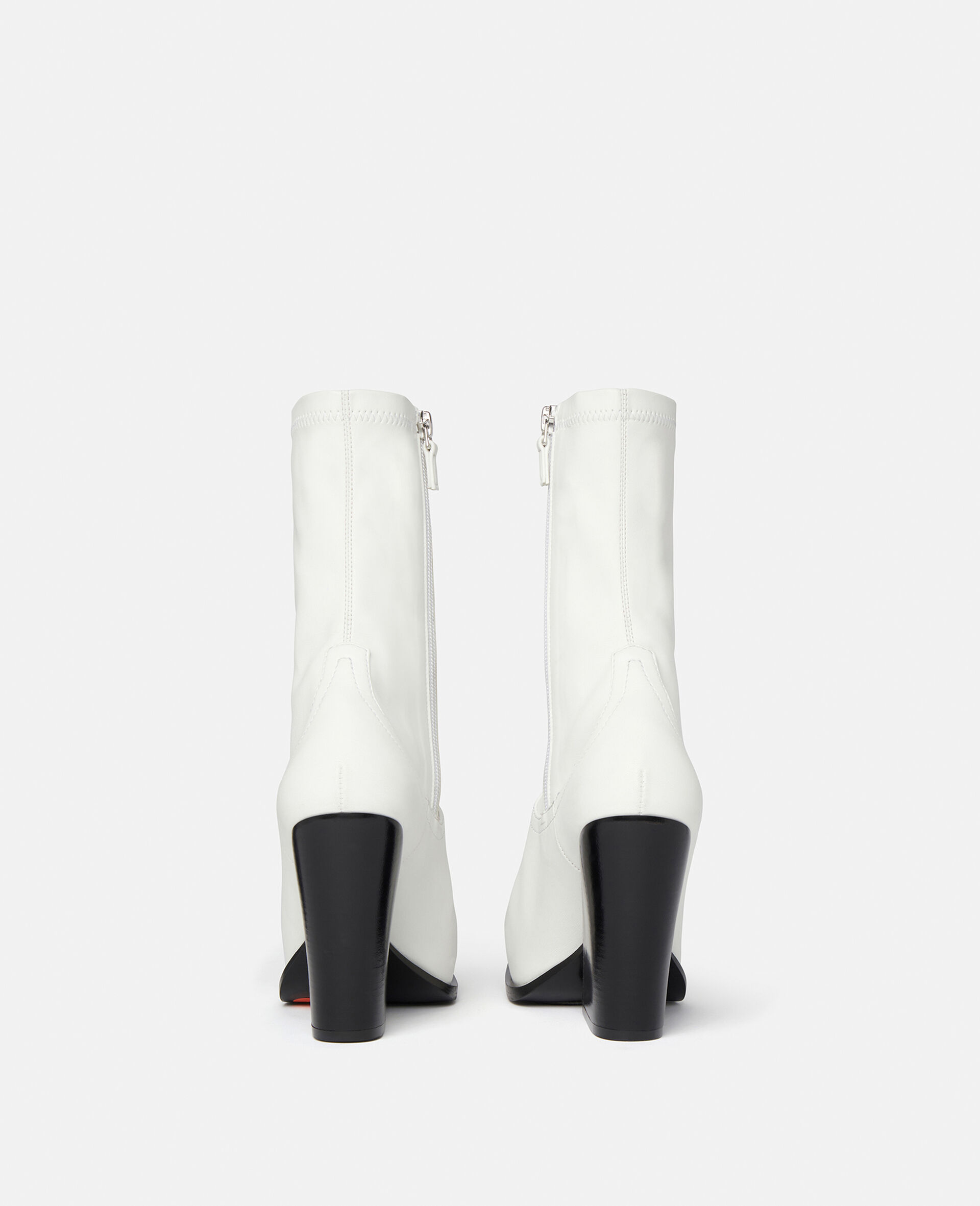 Cowboy Ankle Boots-White-large image number 3