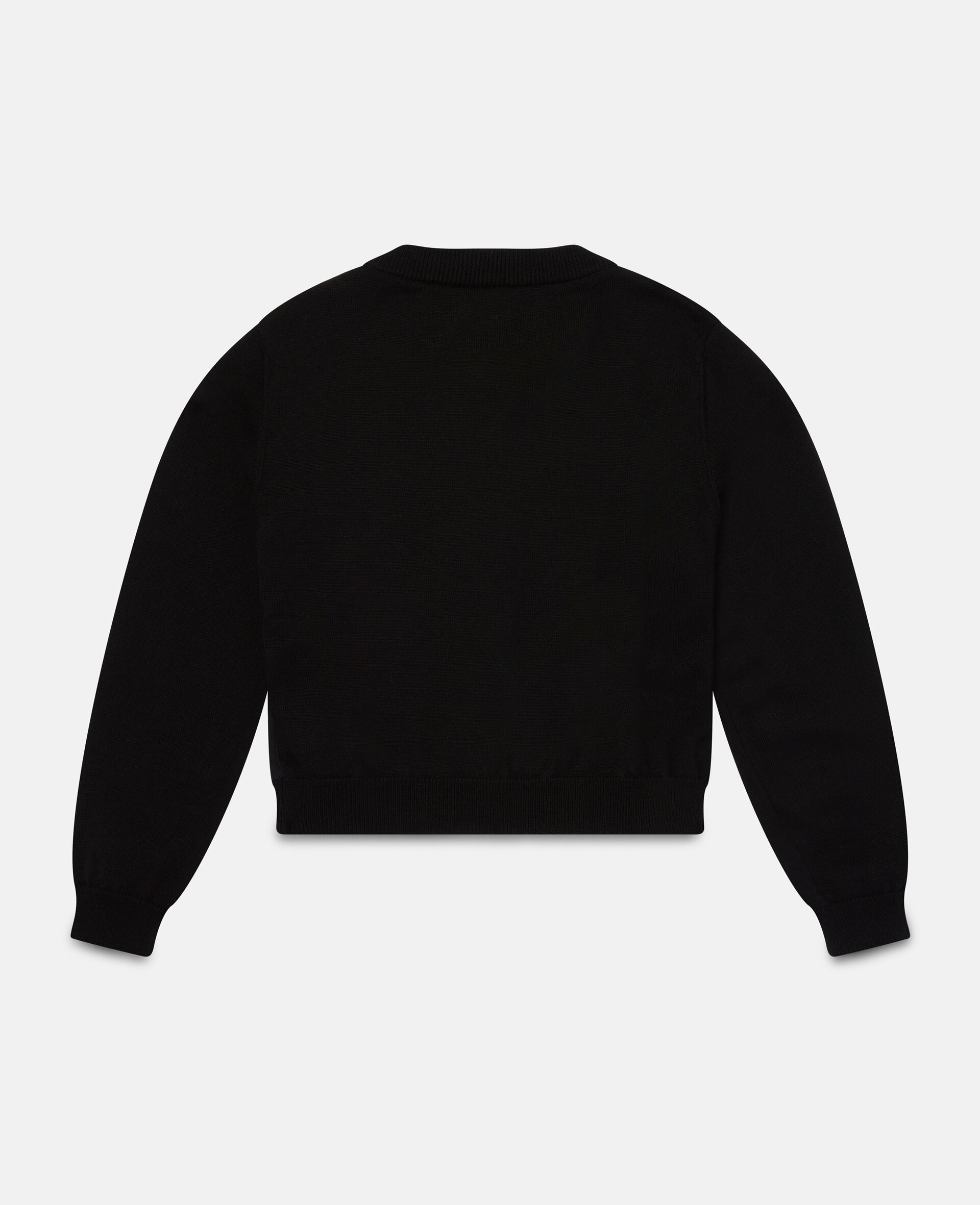 Bow Patch Cardigan-Black-large image number 3