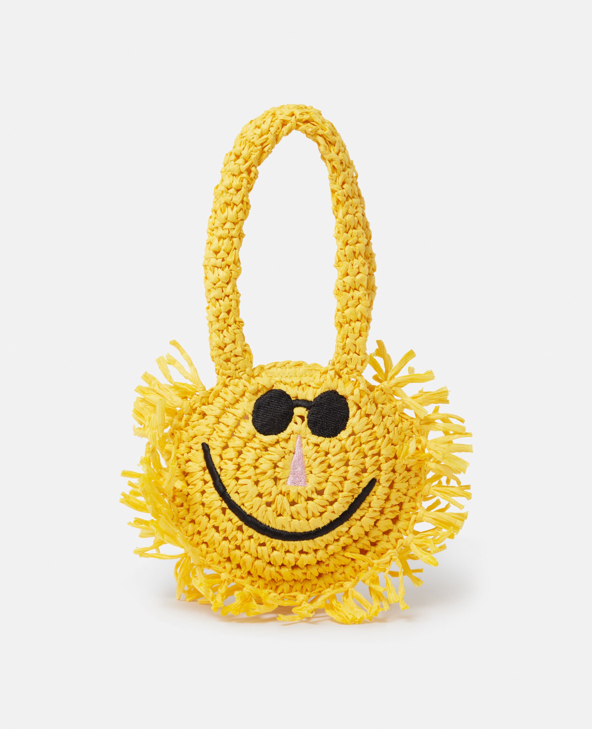 Sunshine Fringed Basket Bag-Yellow-large image number 0