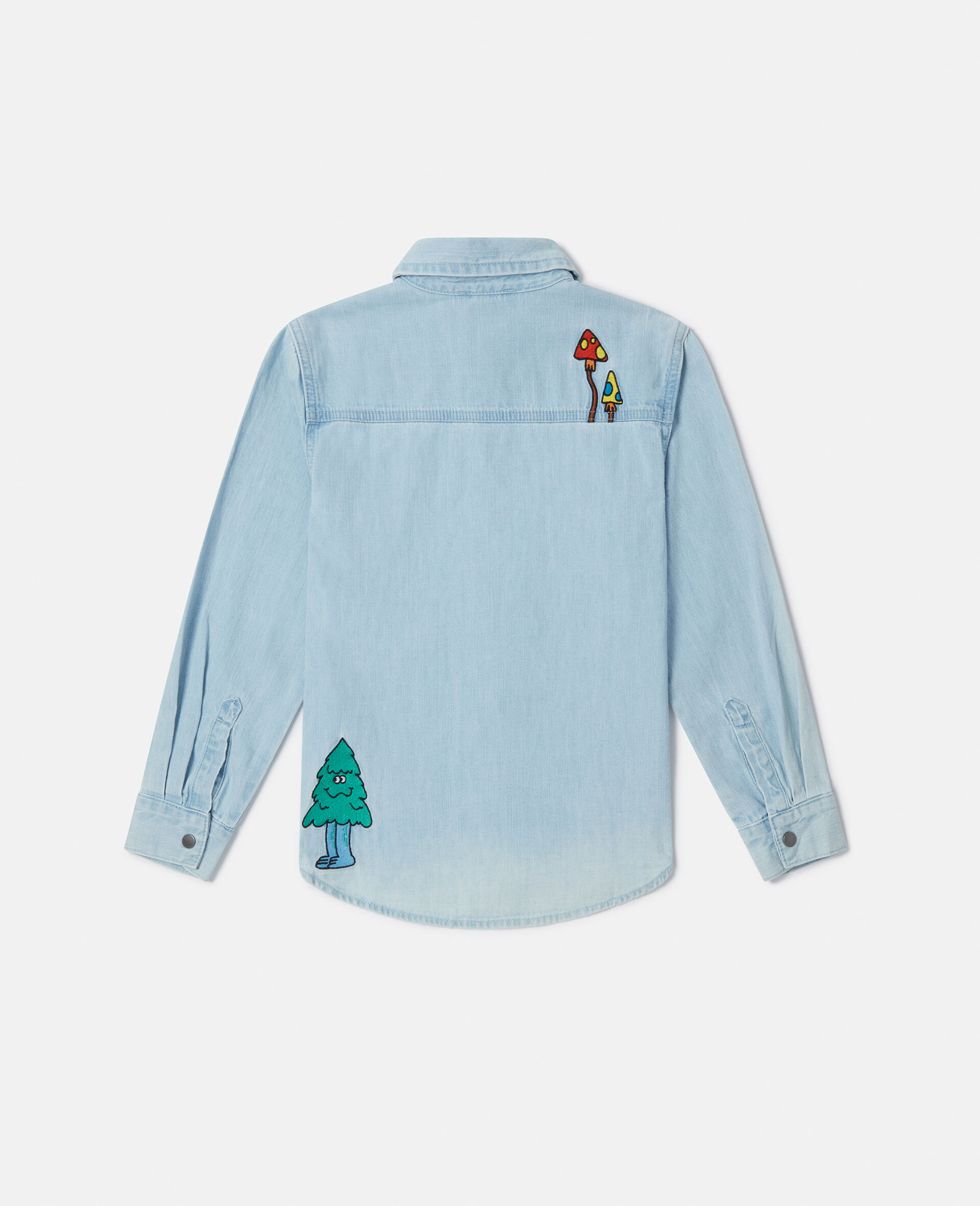 Woodland Friends Denim Shirt-Blue-large image number 2