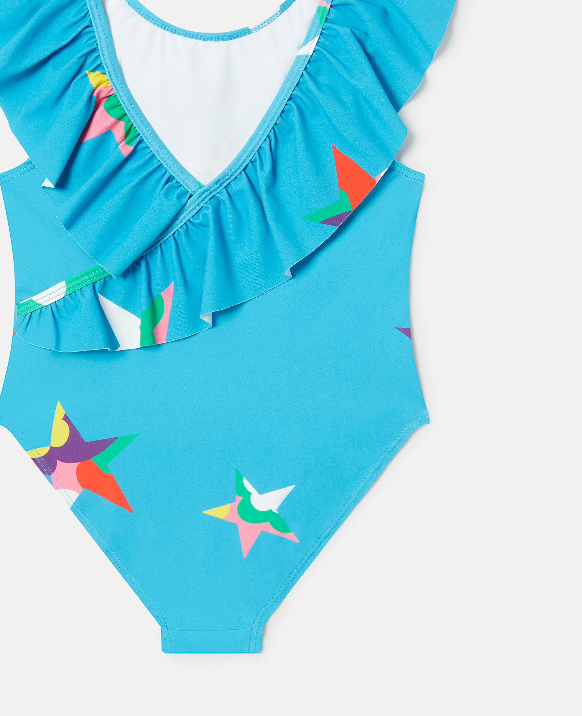 Star Print Ruffle Swimsuit-Multicolour-large image number 3