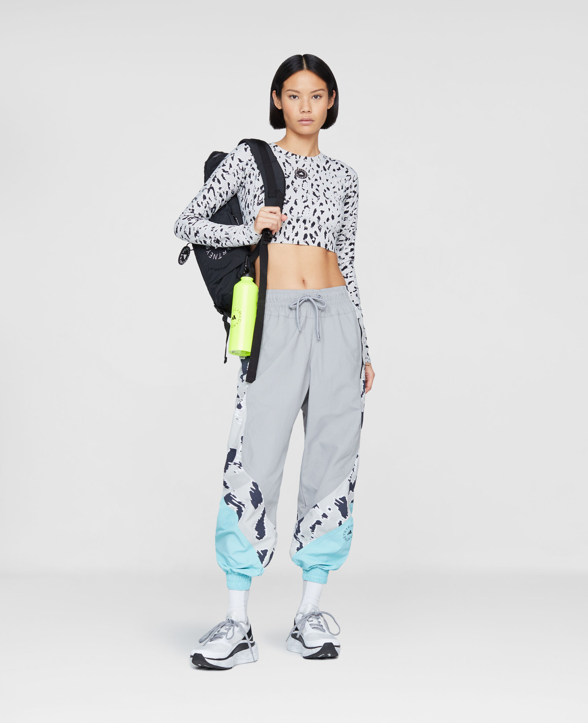 Animal Print Woven Track Pants  -Multicolour-large image number 1