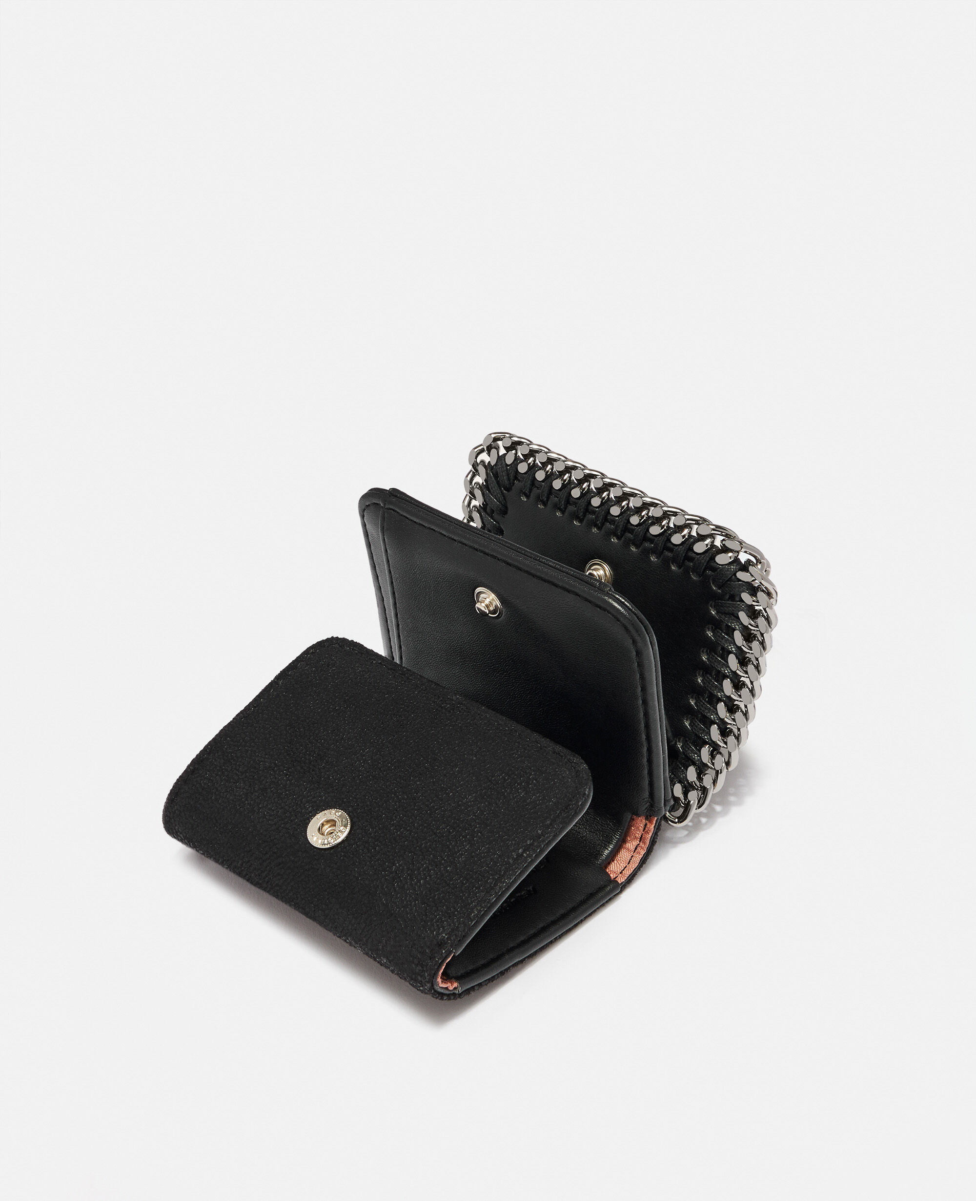Women Black Falabella Small Flap Wallet | Stella McCartney US