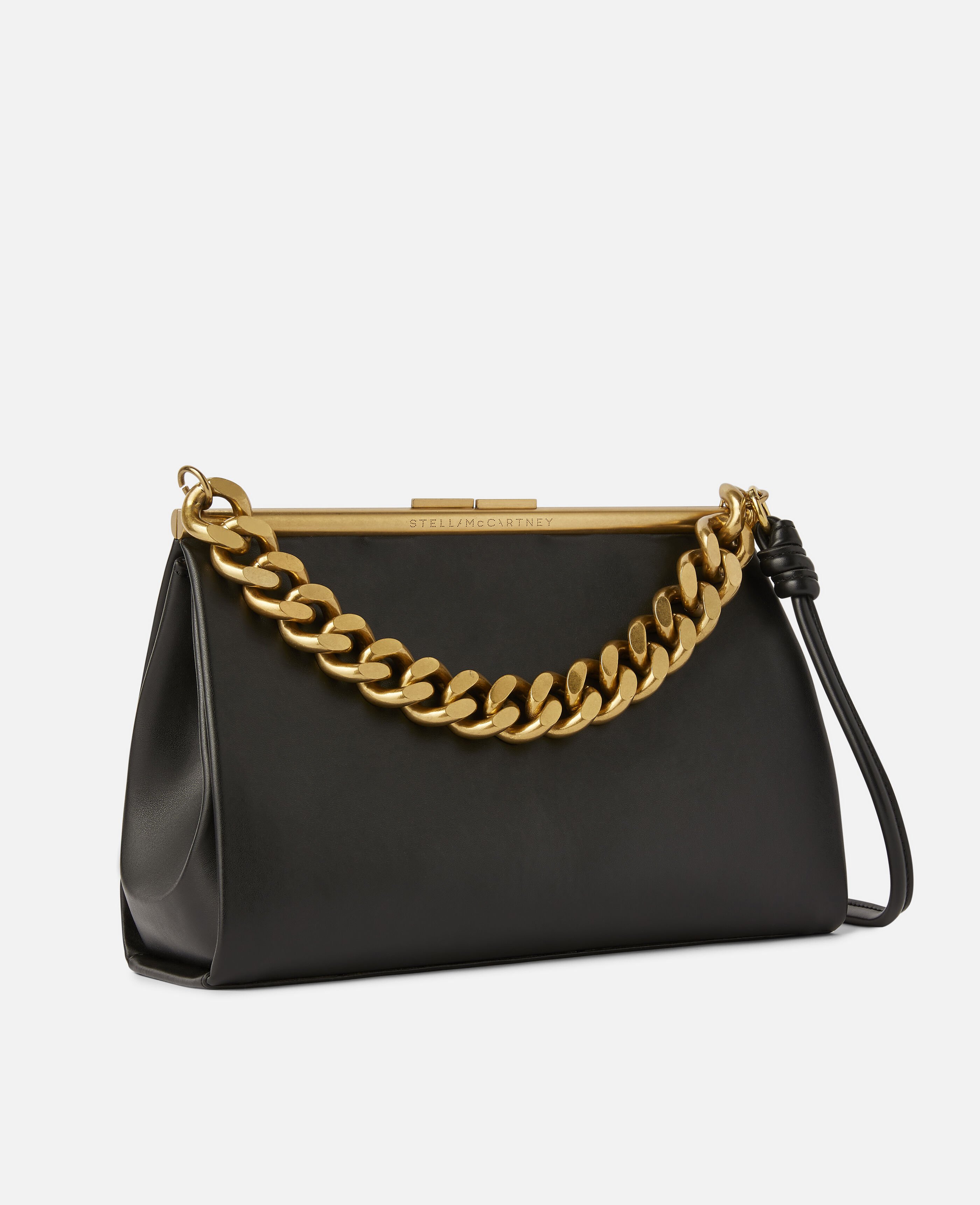 Sac format moyen avec bandoulière chaîne épaisse Noir pour Women | Stella  McCartney MC
