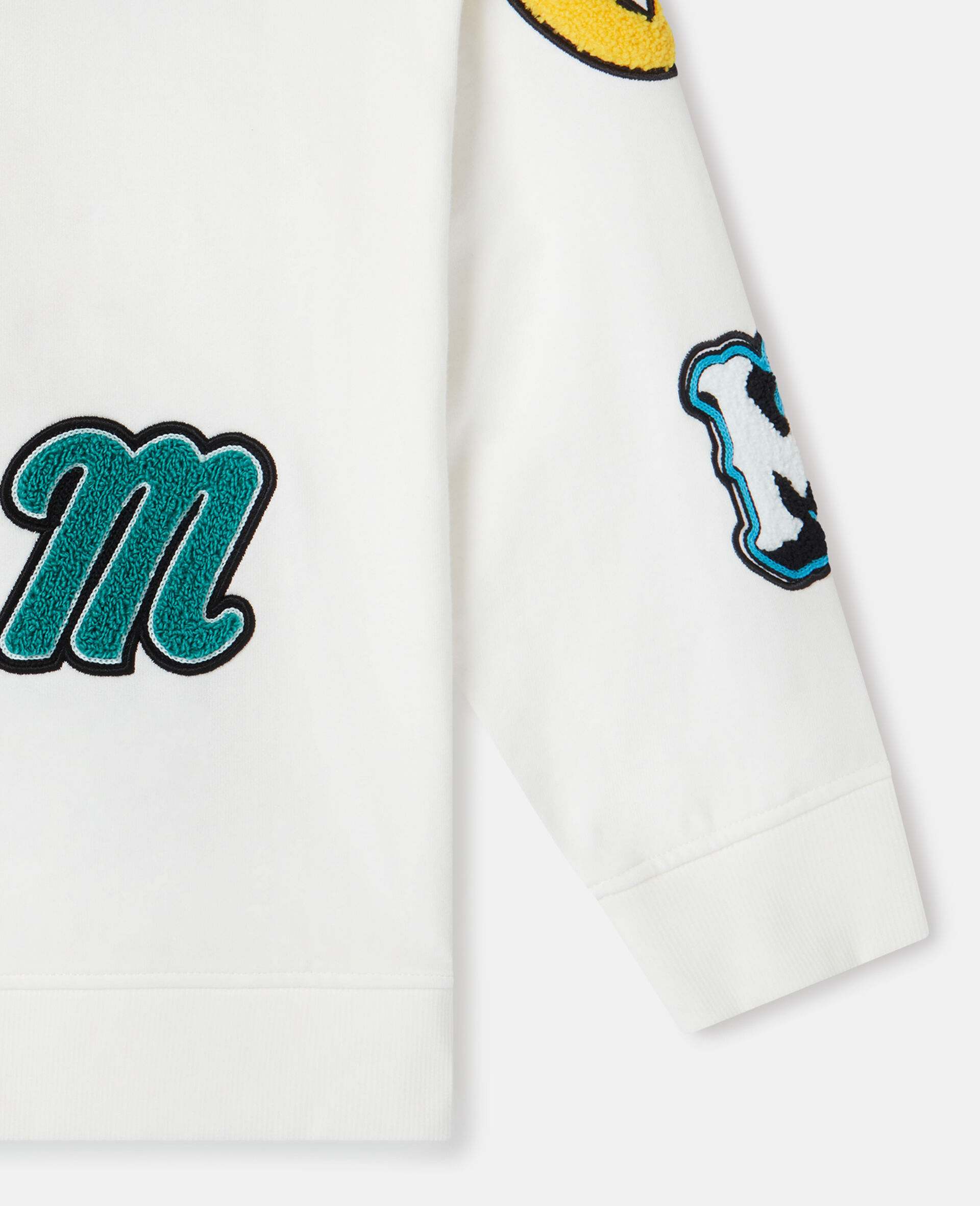 Brand Initials Embroidered Sweatshirt-Cream-large image number 3