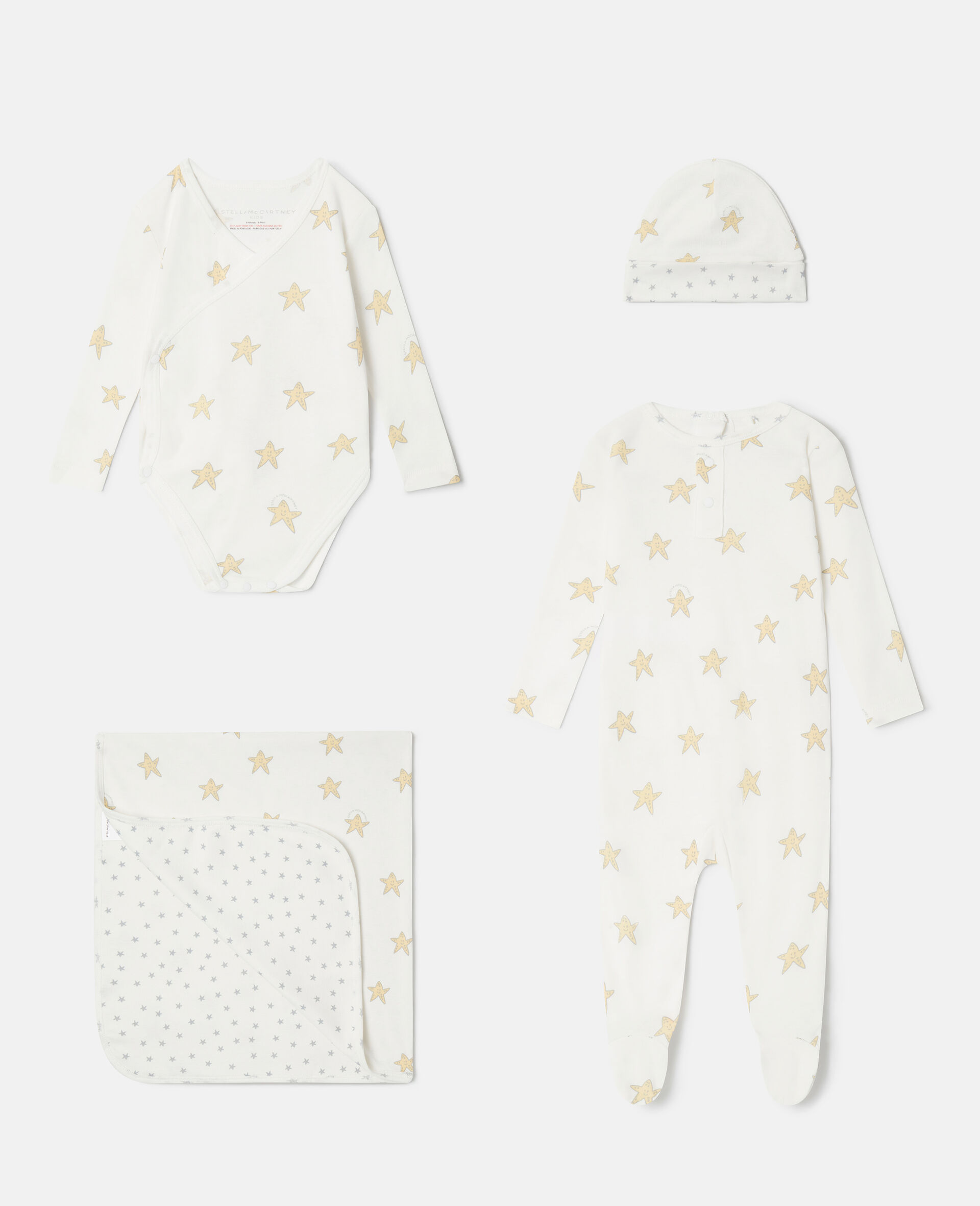 Smiling Stella Star Print Baby Gift Set-Multicolour-large image number 0
