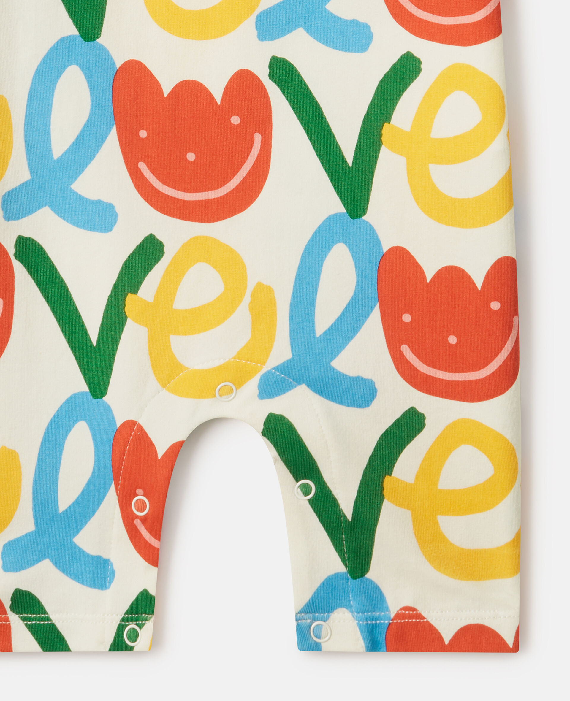 All-Over Love Print Romper-White-large image number 3