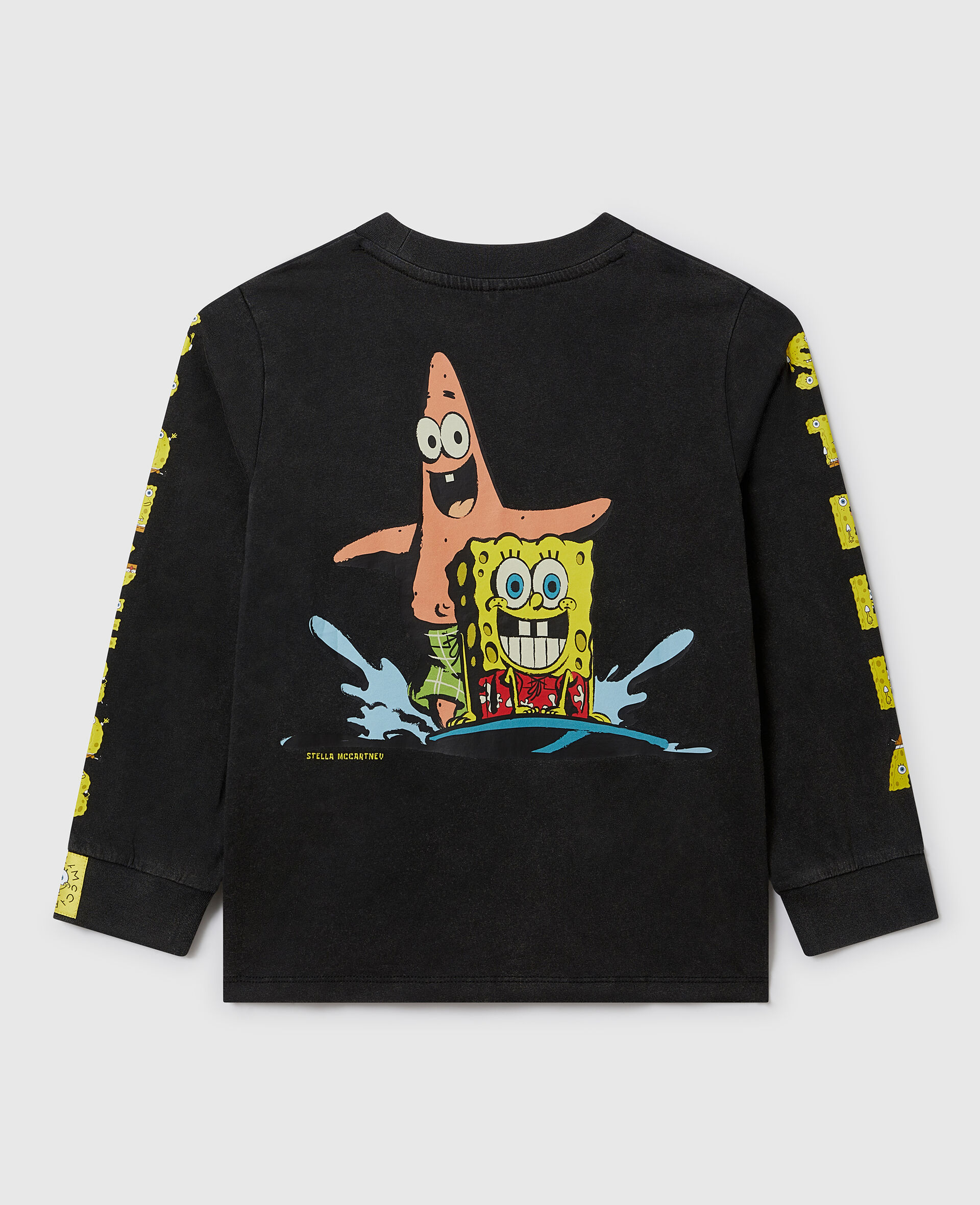 SpongeBob Graphic Long-Sleeve T-Shirt-Black-large image number 2