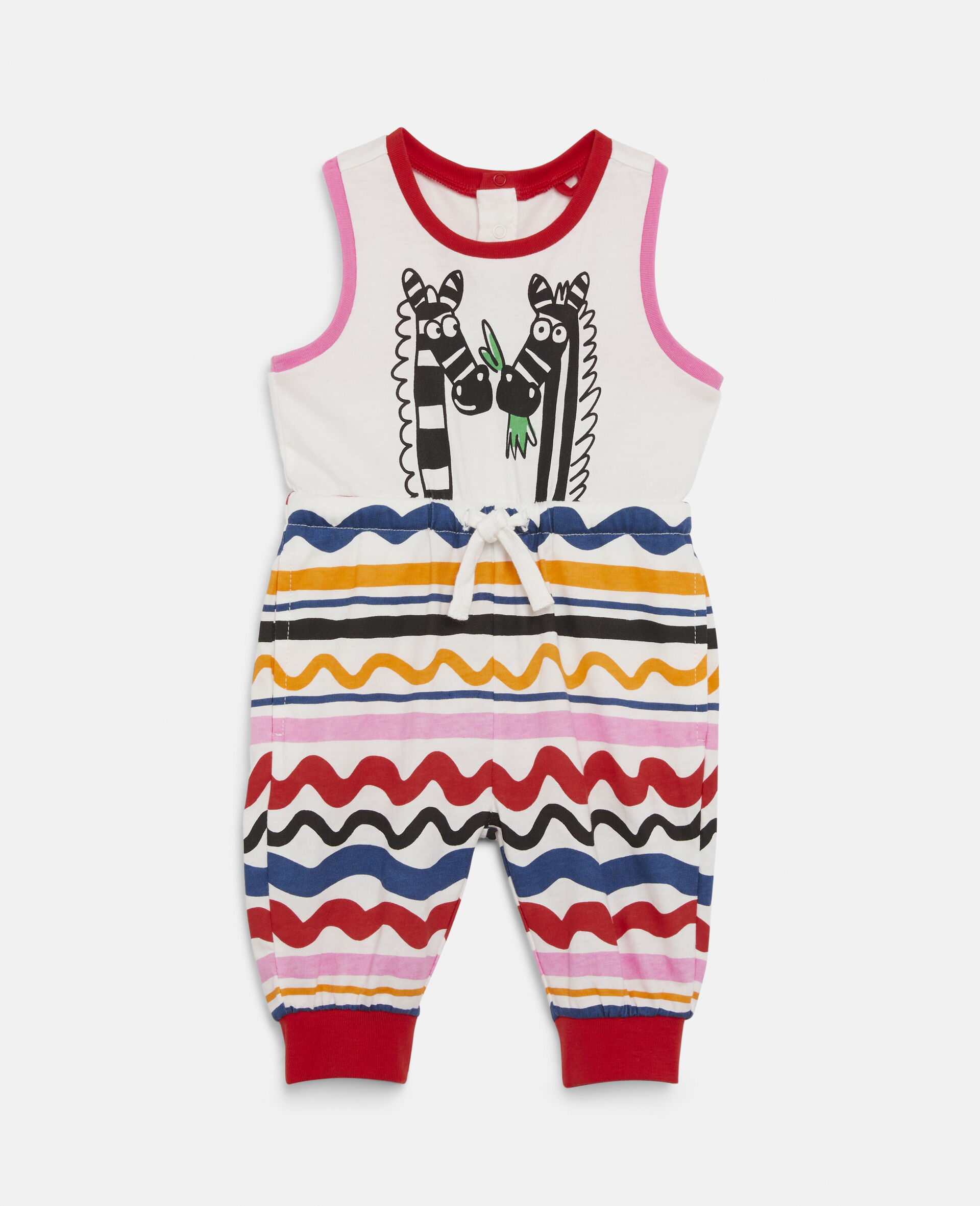 Zebra Print Cotton Jumpsuit-Multicolour-large image number 0