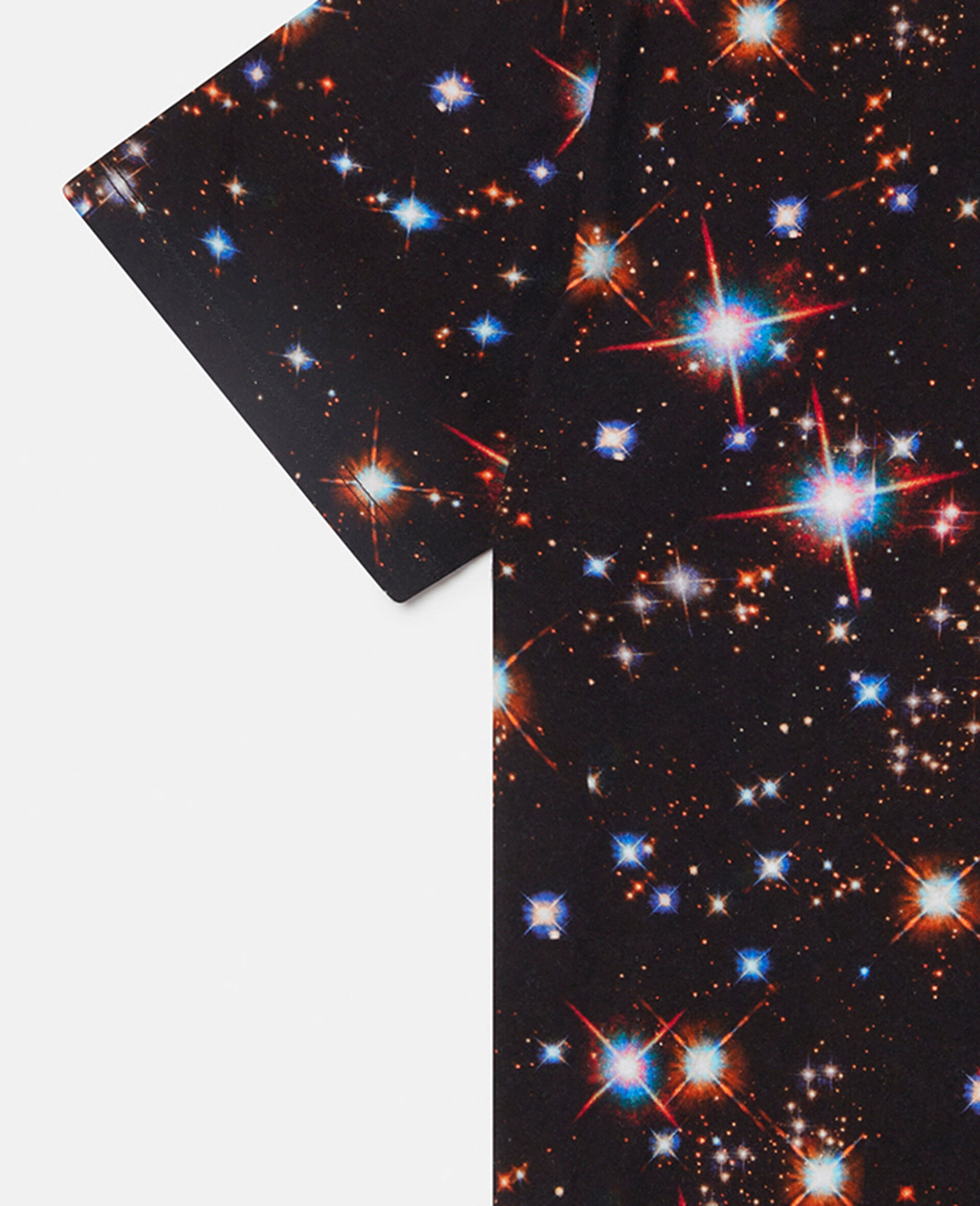 Cosmic Star Print Cotton T‐Shirt-Black-large image number 3