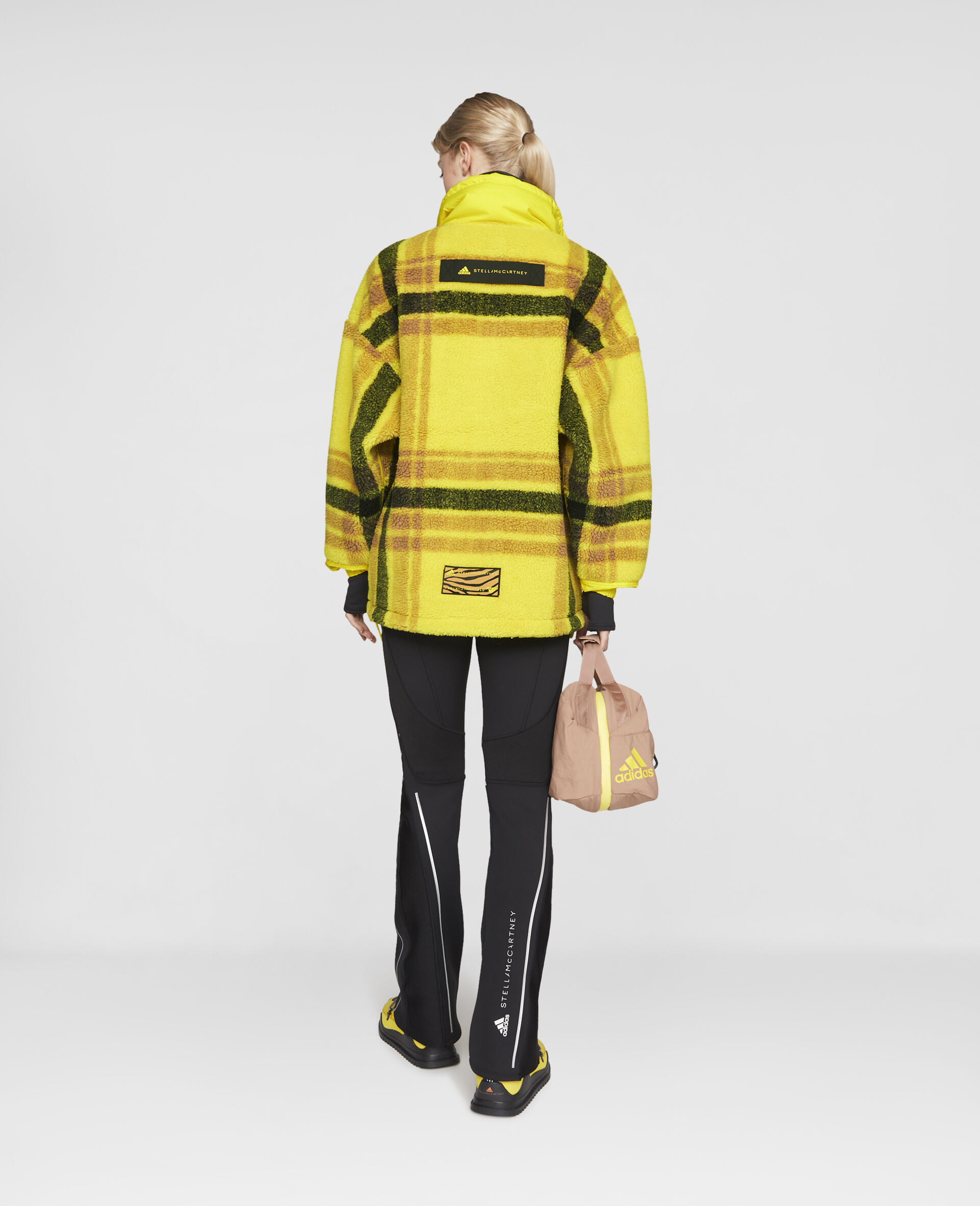 Fleece Jacquard Winter Jacket-Yellow-large image number 2