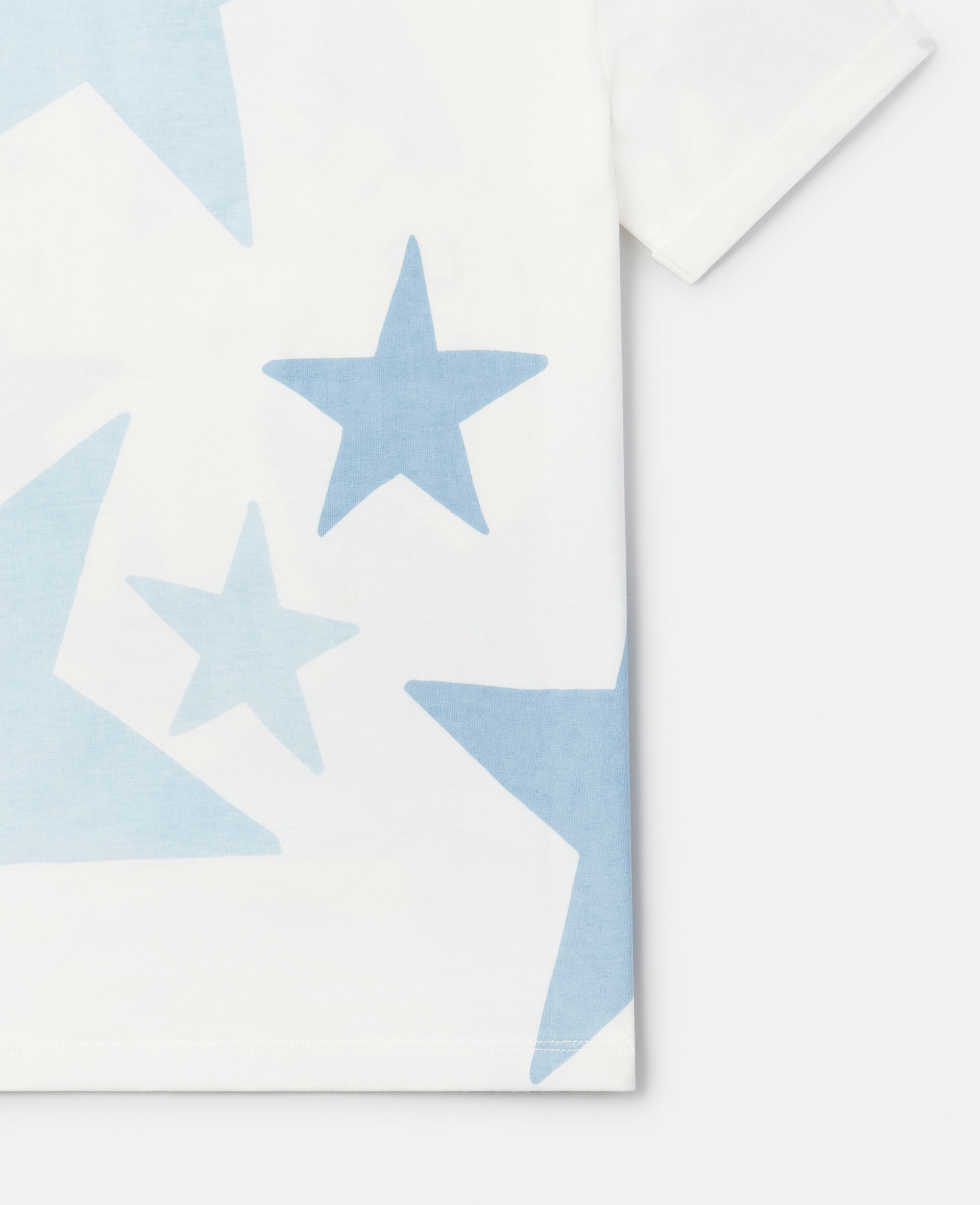 Kids Blue Stella Logo Star Print T-Shirt | Stella McCartney US