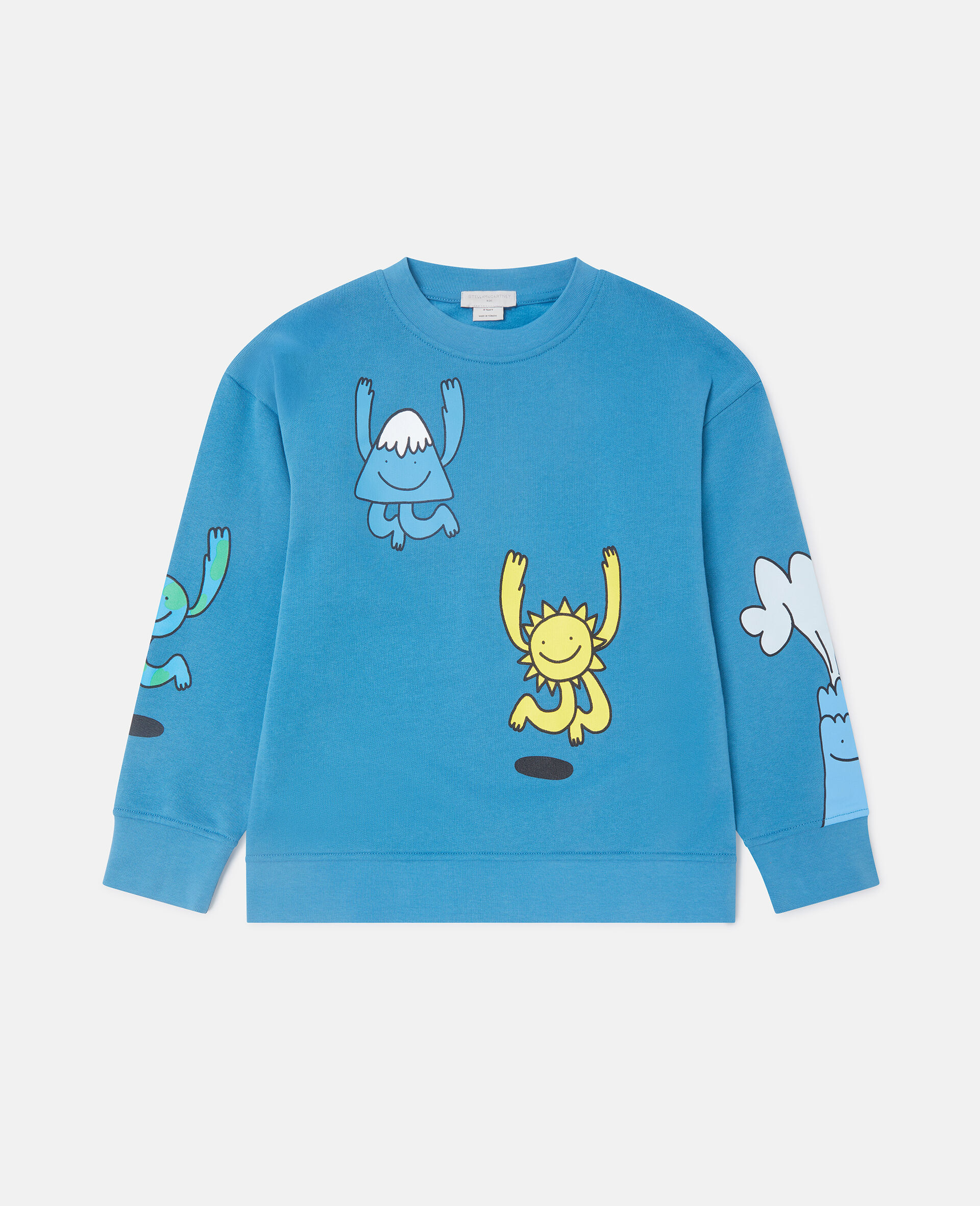 Earth Friends Graphic Crewneck Sweatshirt-Blue-medium