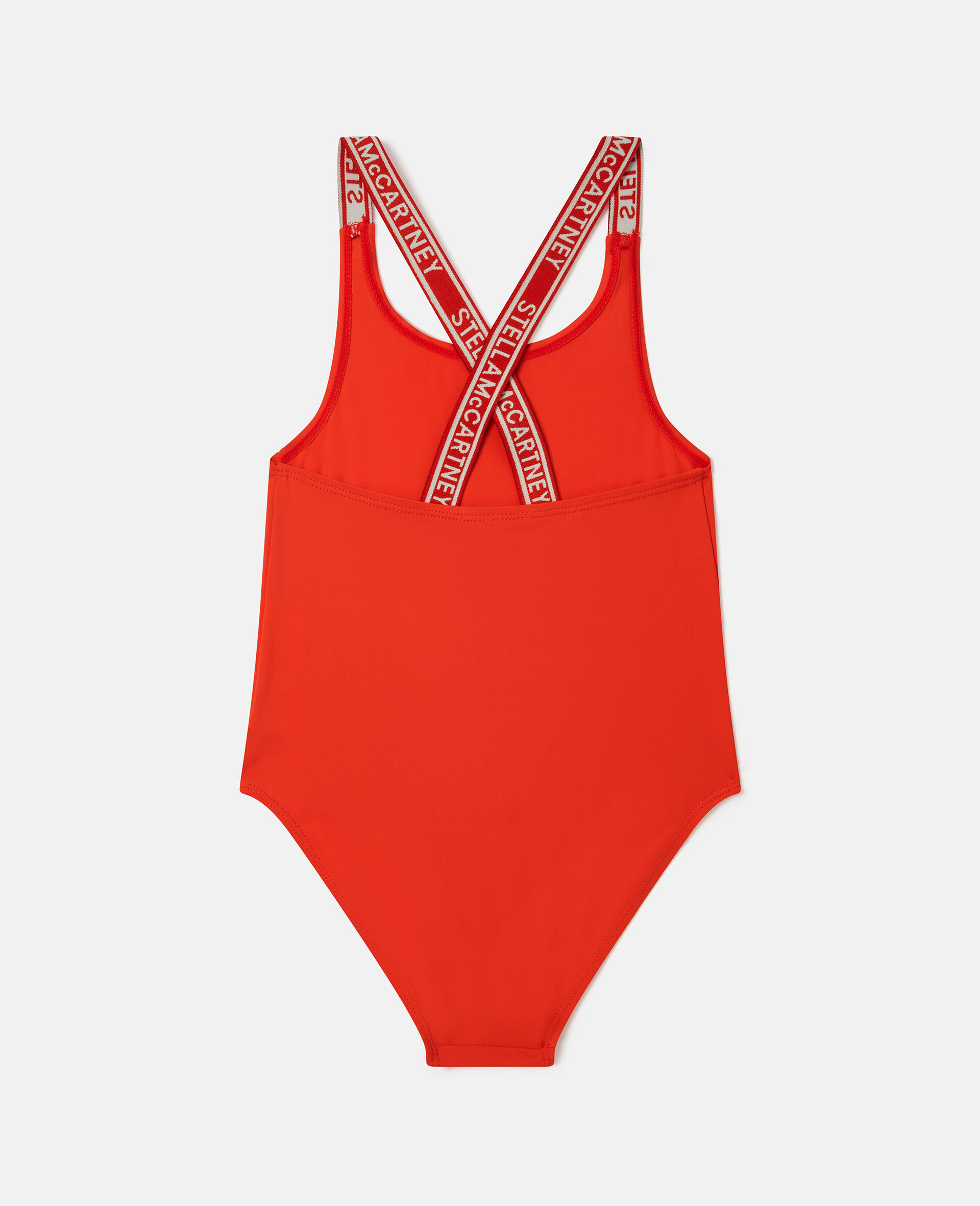 Logo Strap Swimsuit -Red-large image number 2