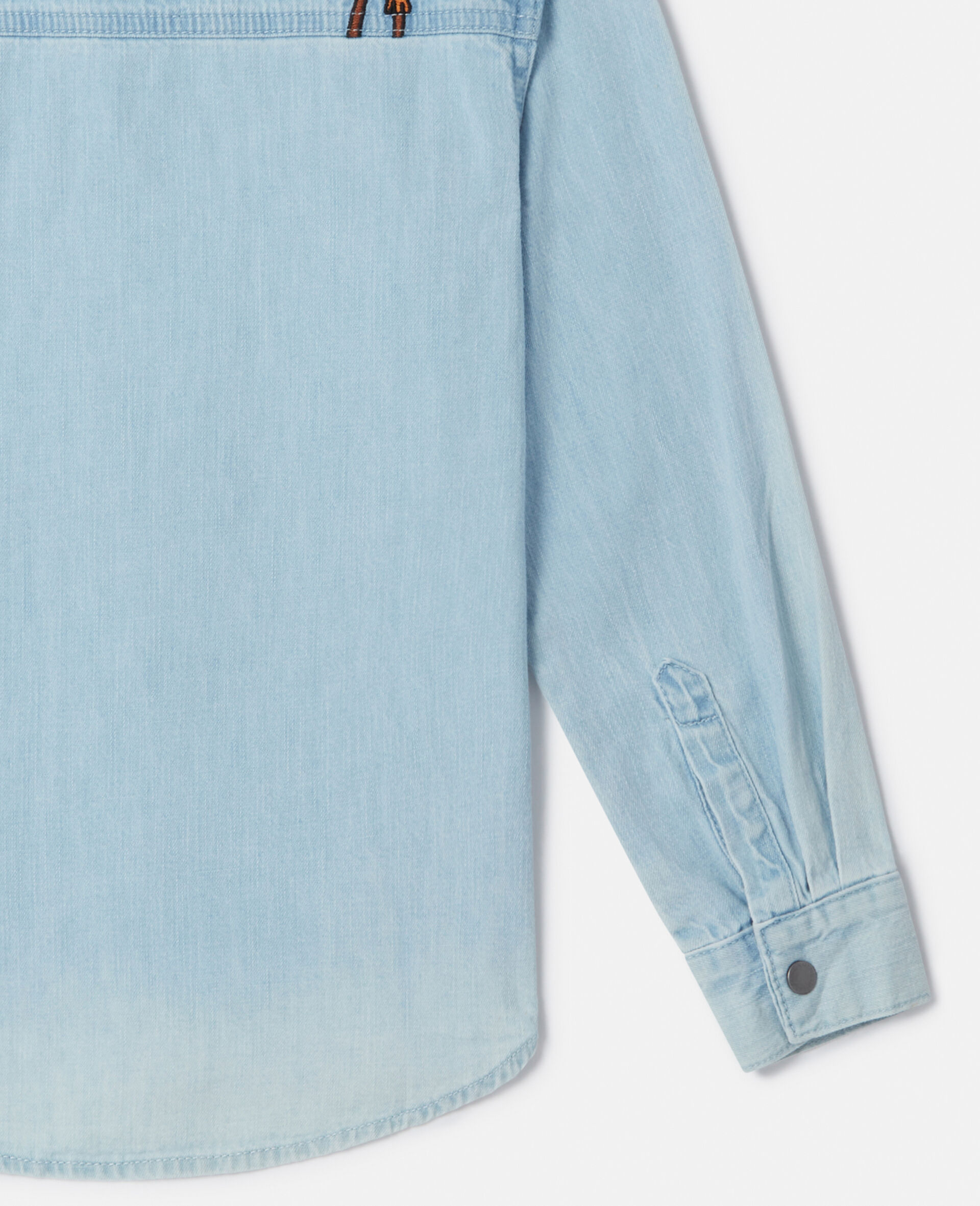 Woodland Friends Denim Shirt-Blue-large image number 3