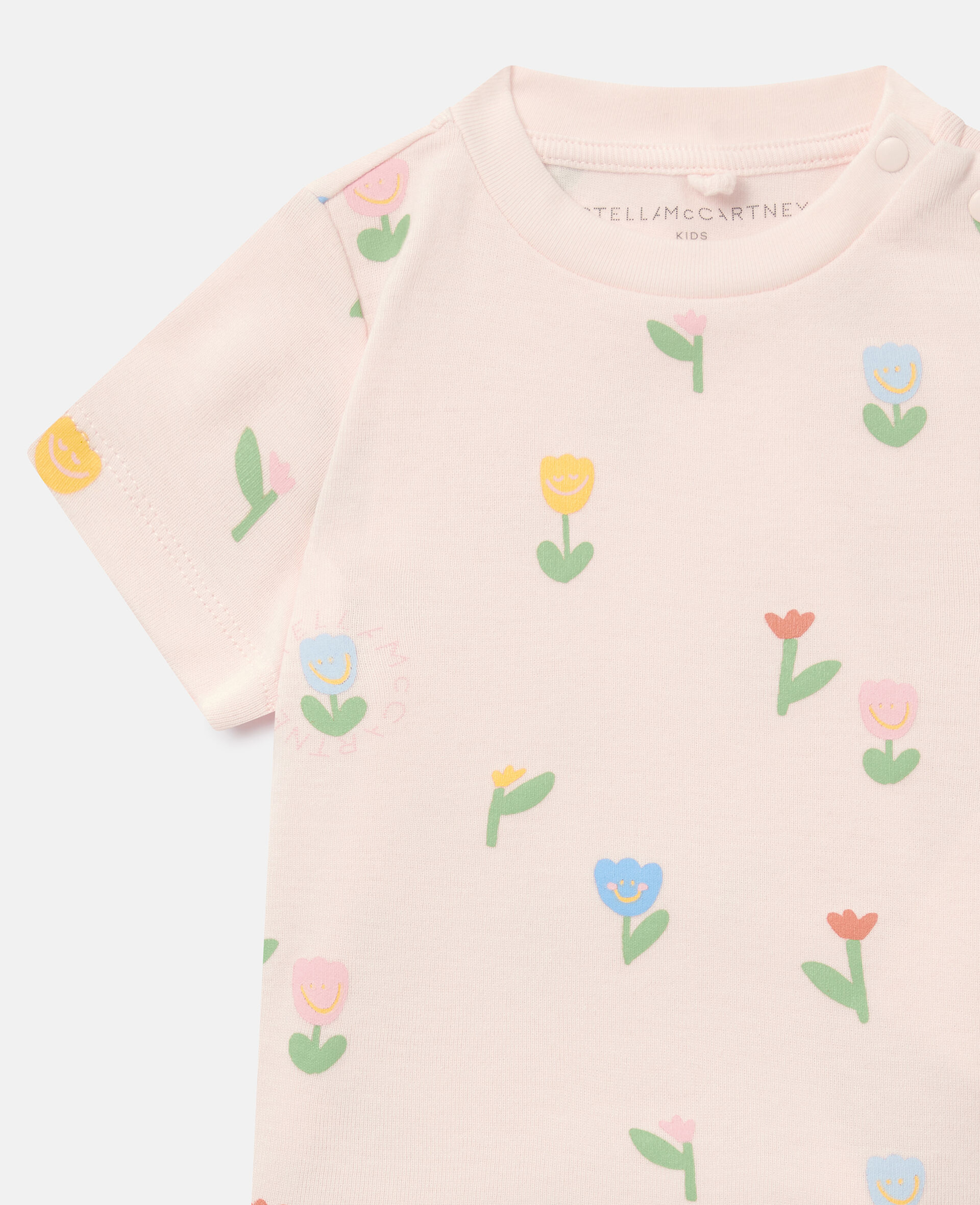 Floral Print T-Shirt-Pink-medium