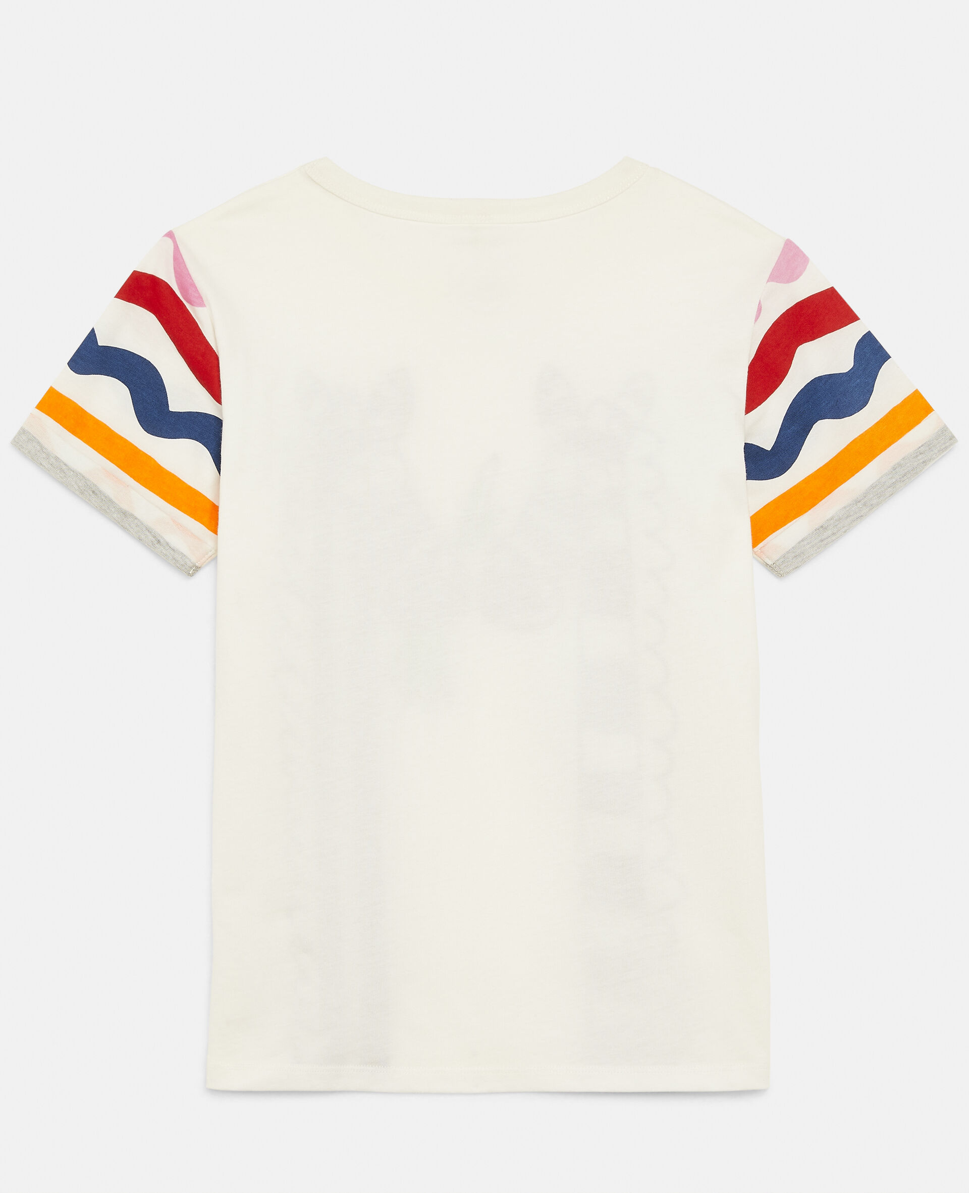 Zebra Print Cotton T-Shirt-White-large image number 2