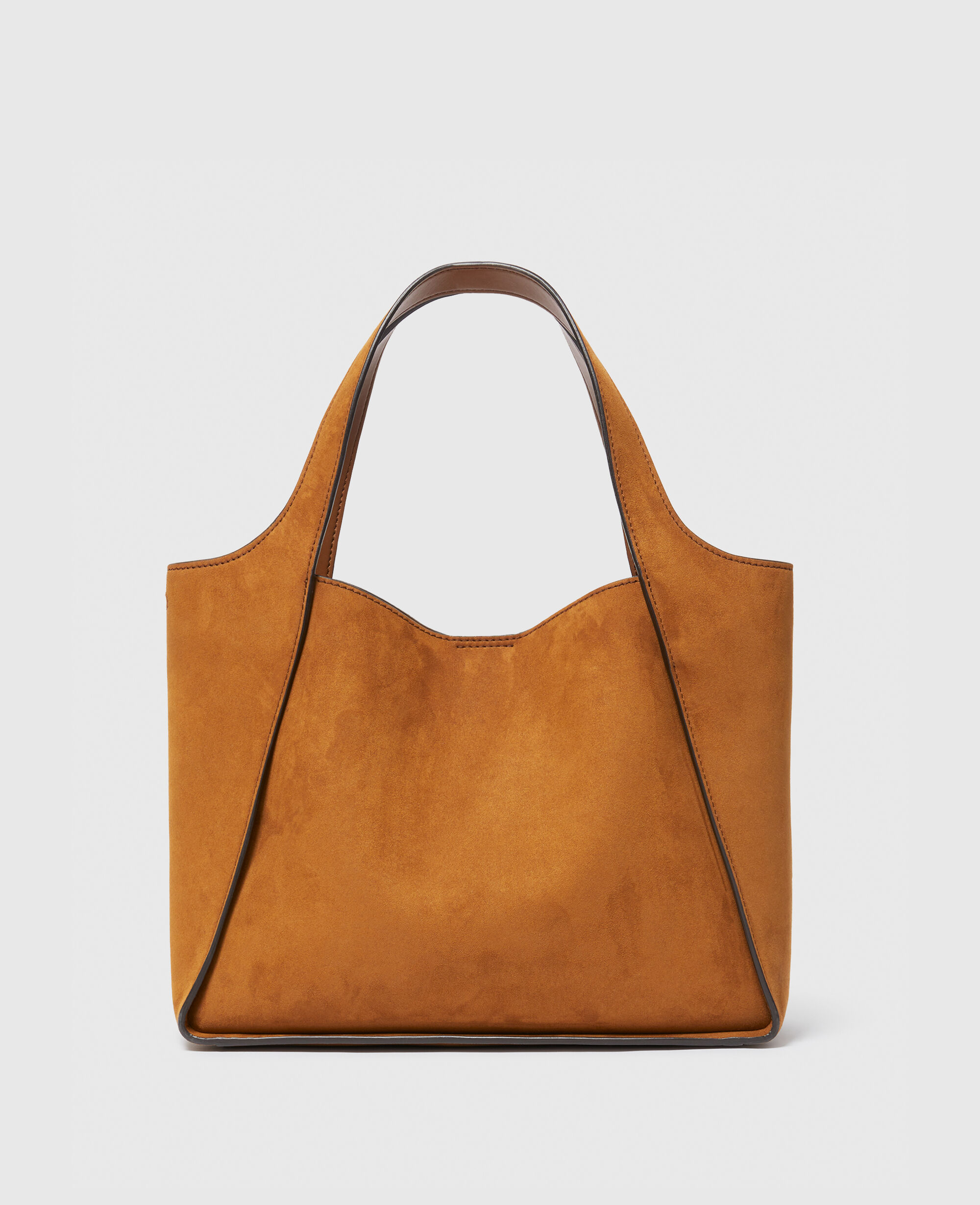 トートバッグ Stella Mccartney Khaki-Coloured Medium Stella Logo Bag Women Brandy Logo Top Handle Crossbody Tote Bag | Stella
