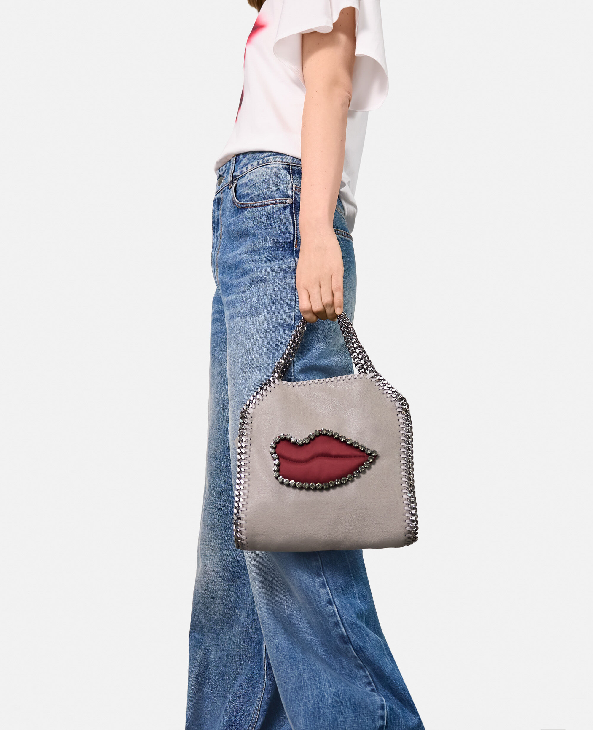 Women グレー ファラベラ リップス ミニトートバッグ | Stella McCartney JP