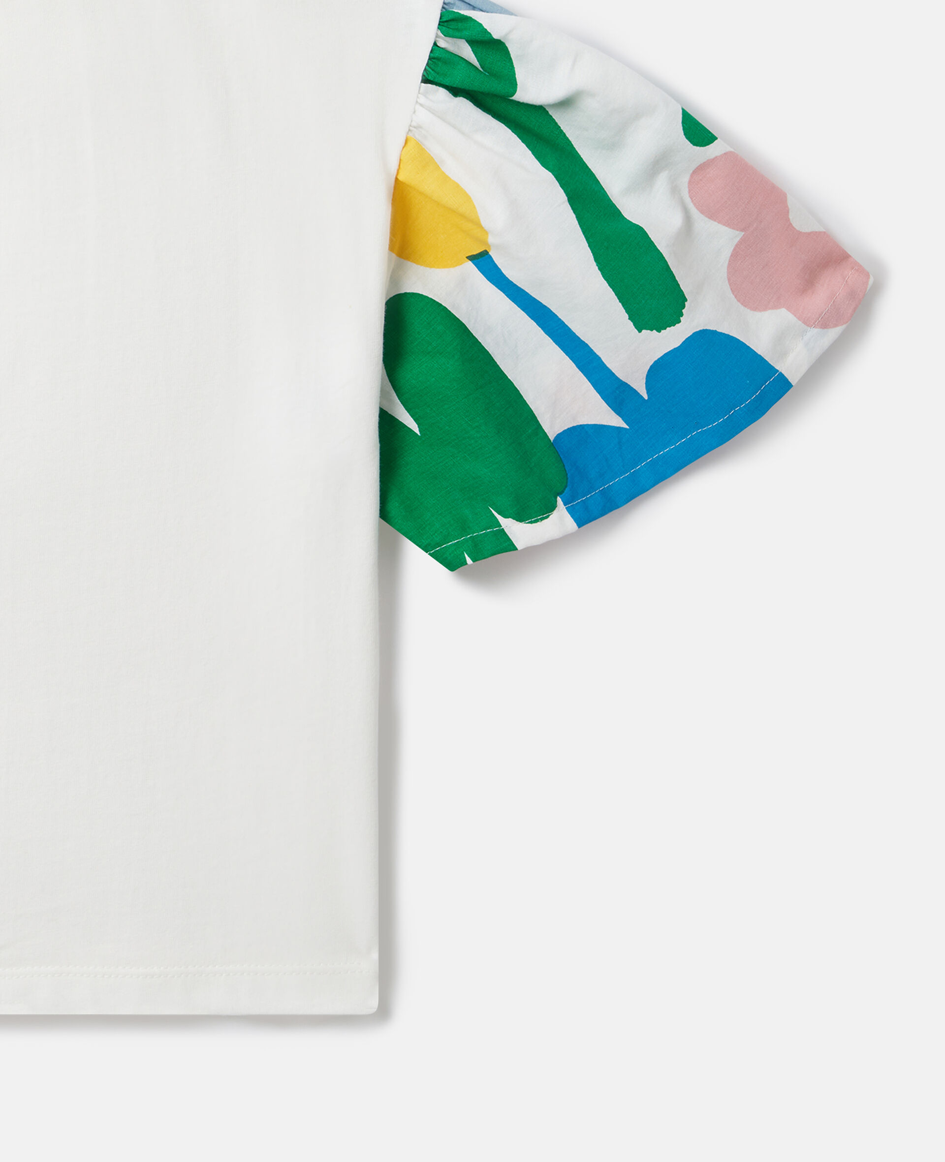 Tie-Dye Sleeve T-Shirt-White-large image number 3