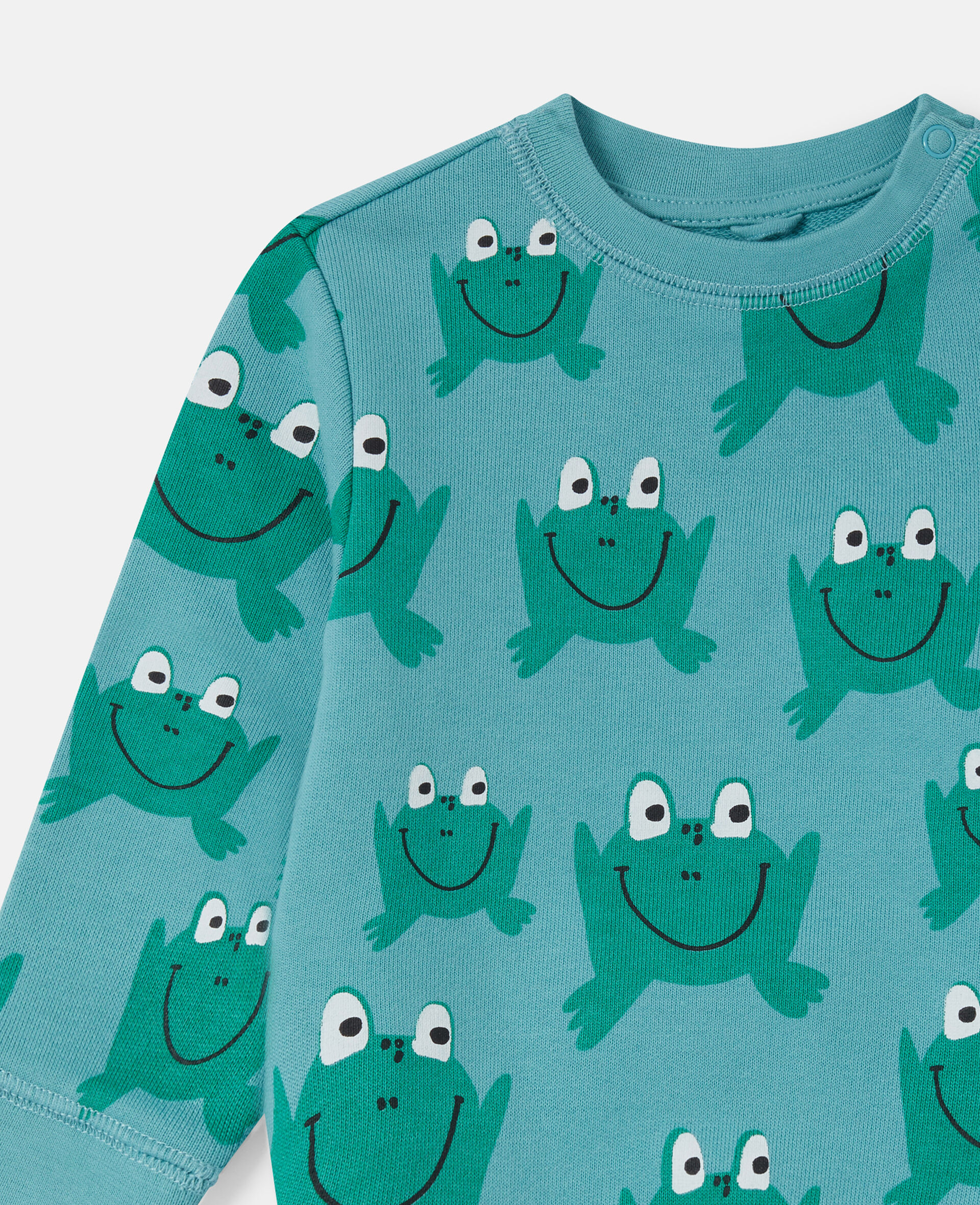 Frog Print Sweatshirt-Green-large image number 1