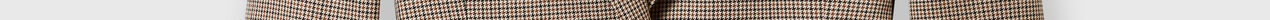Oversized Houndstooth Single-Breasted Blazer-Brown-medium