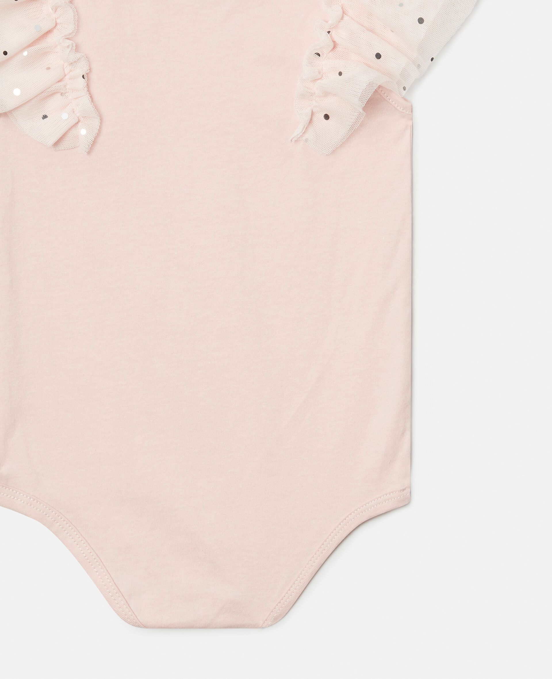 Crystal Frill Trim Bodysuit-Pink-large image number 3