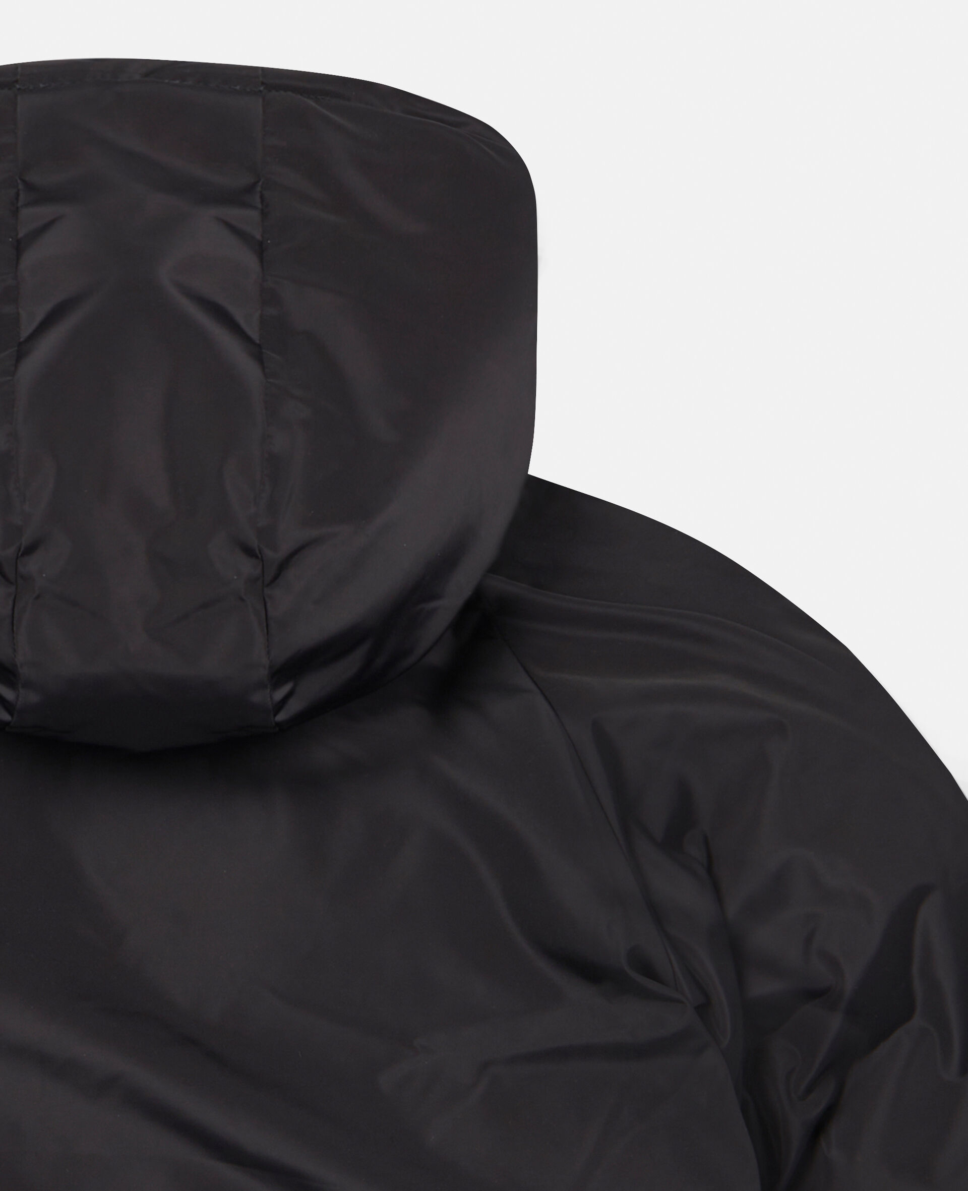 Check Patch Puffer Jacket-Black-large image number 2