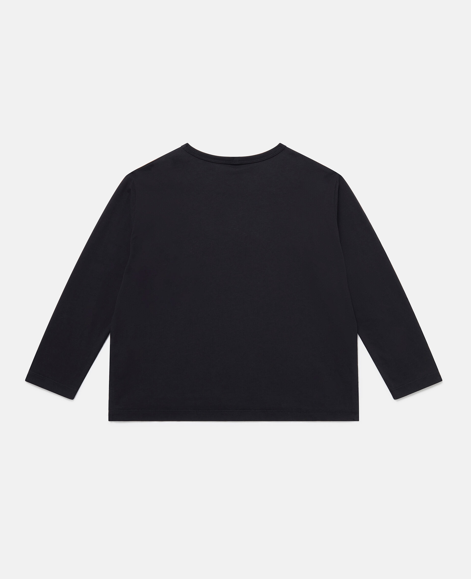 Logo Embroidery Long Sleeve T-Shirt-Black-large Logo Embroidery Long Sleeve T-Shirt-Black-large image number 2