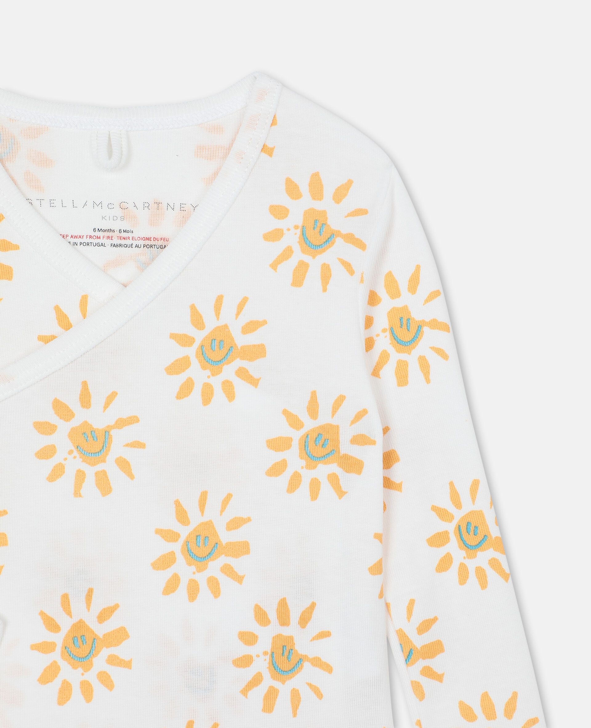 Kids 白色happy Sun 平纹针织罗纹连体衣套装 Stella Mccartney Mo Kids 白色happy Sun 平纹针织罗纹连体衣套装 Stella Mccartney Mo