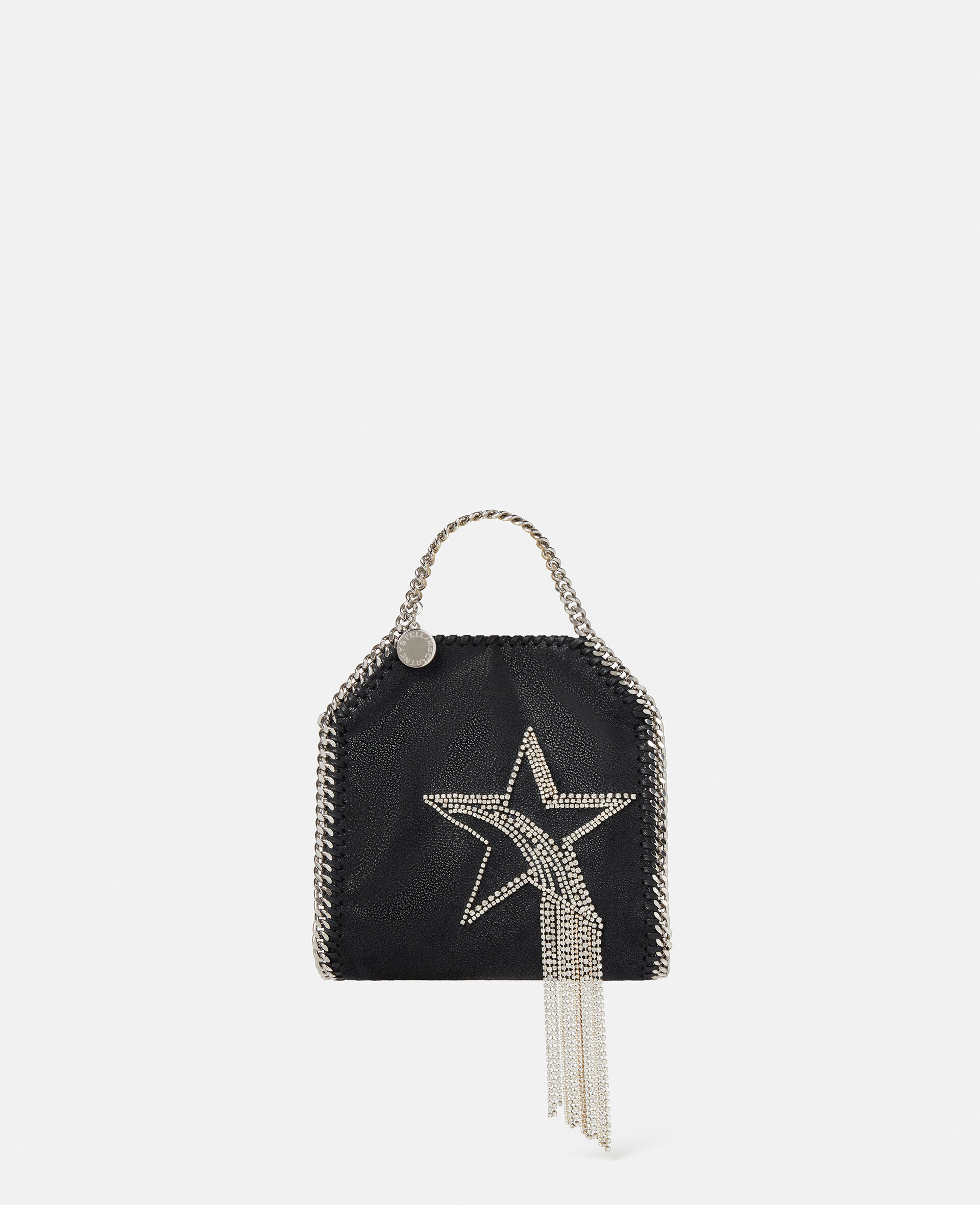 Falabella Crystal Star Embroidery Tiny Tote Bag-Black-large image number 0