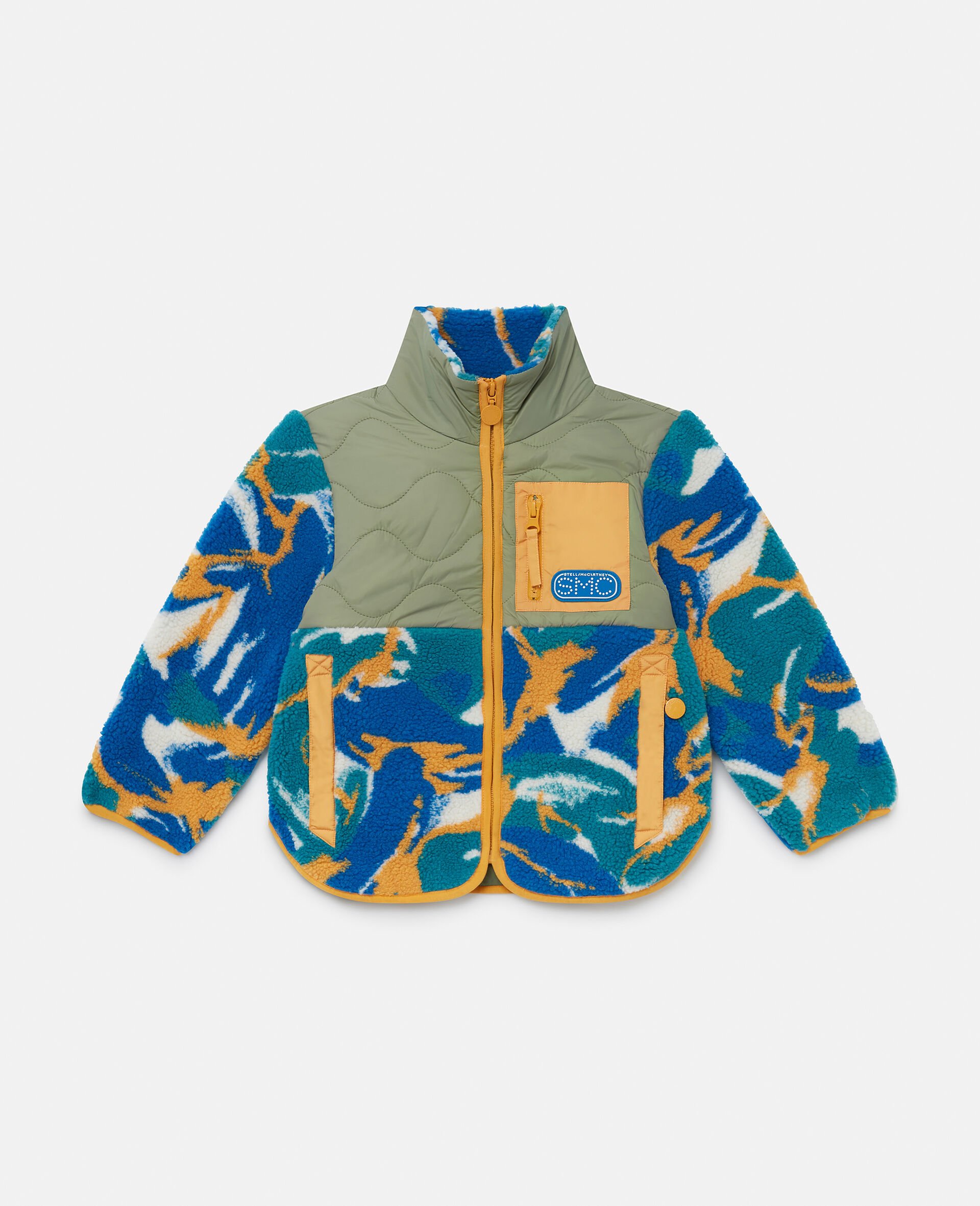 Camouflage Pattern Fleece-Multicolour-medium