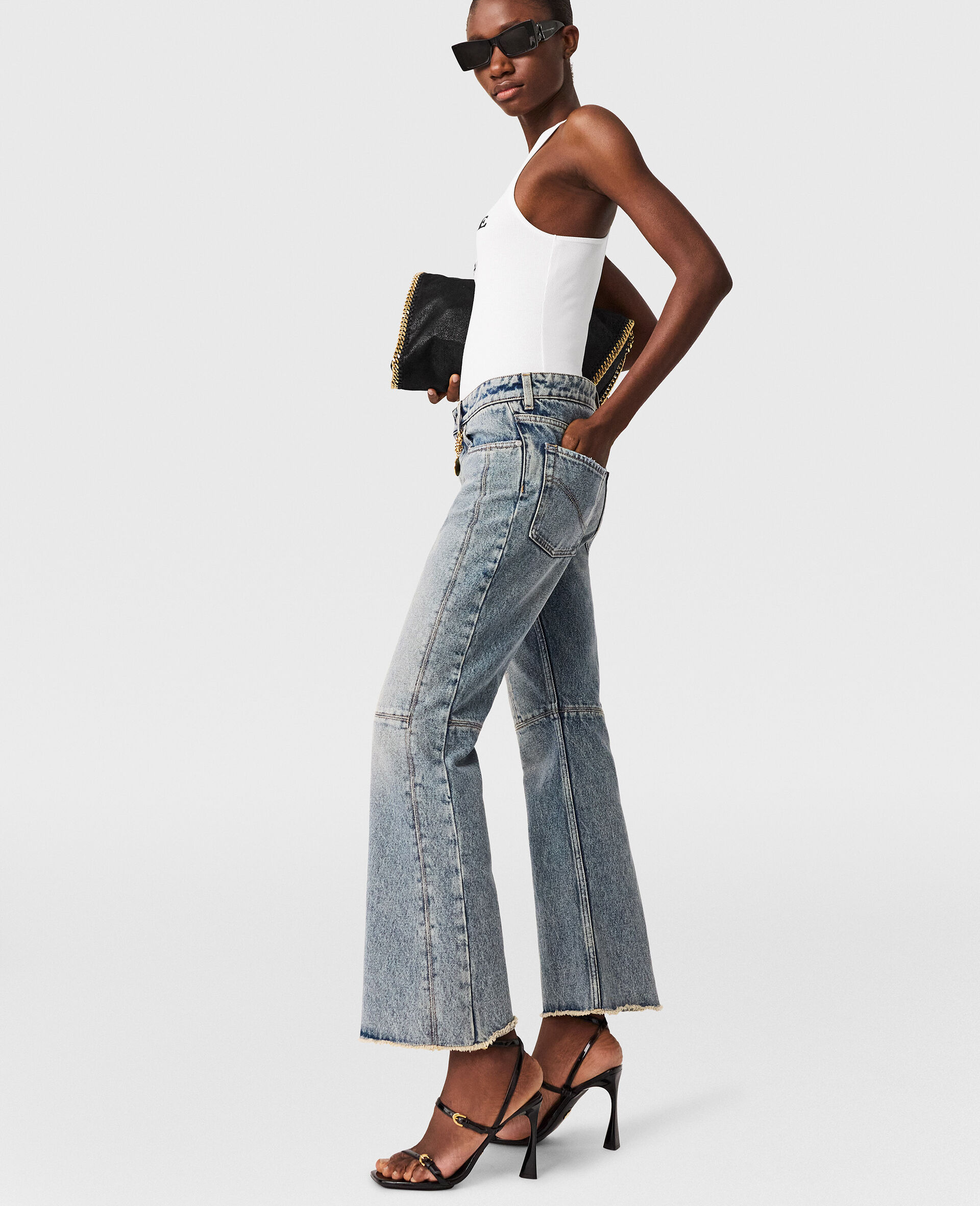 Jeans Svasati D&eacute;lav&eacute; Vintage-Blu-large image number 2